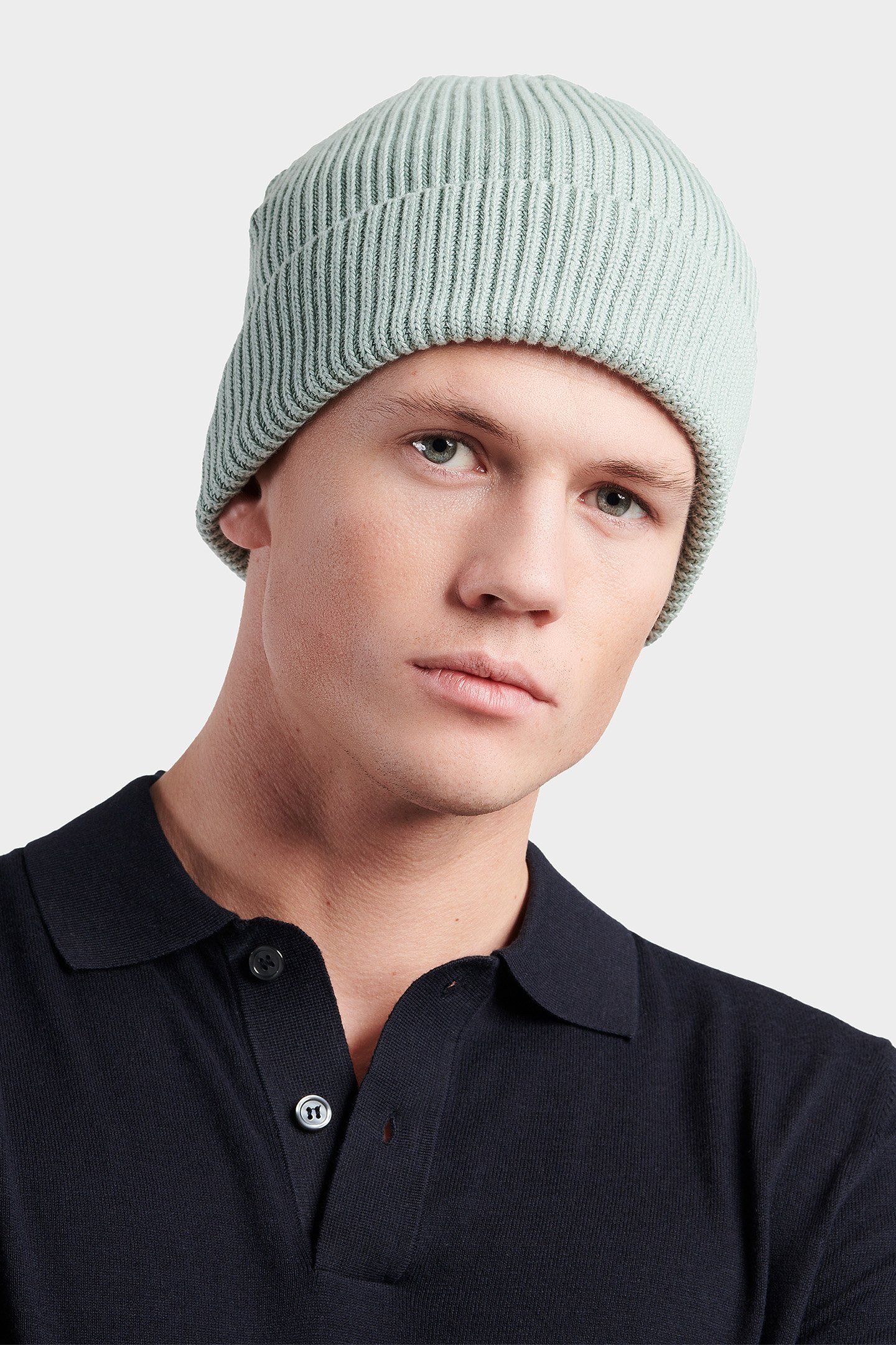 BEANIE ORGANIC COTTON-STRETCH DARK SAGE 2