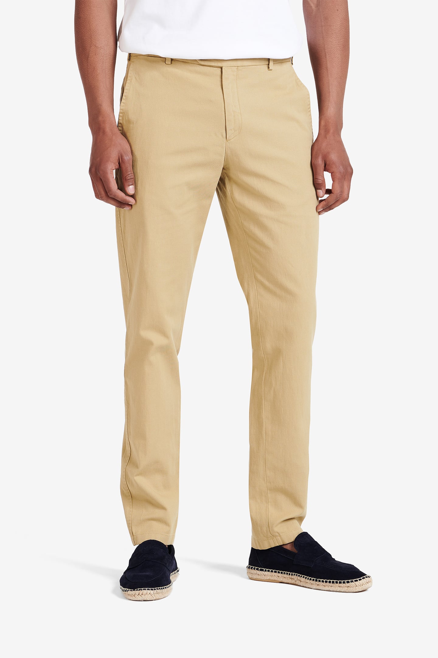 DIEGO COTTON-LINEN STRETCH TAUPE 1