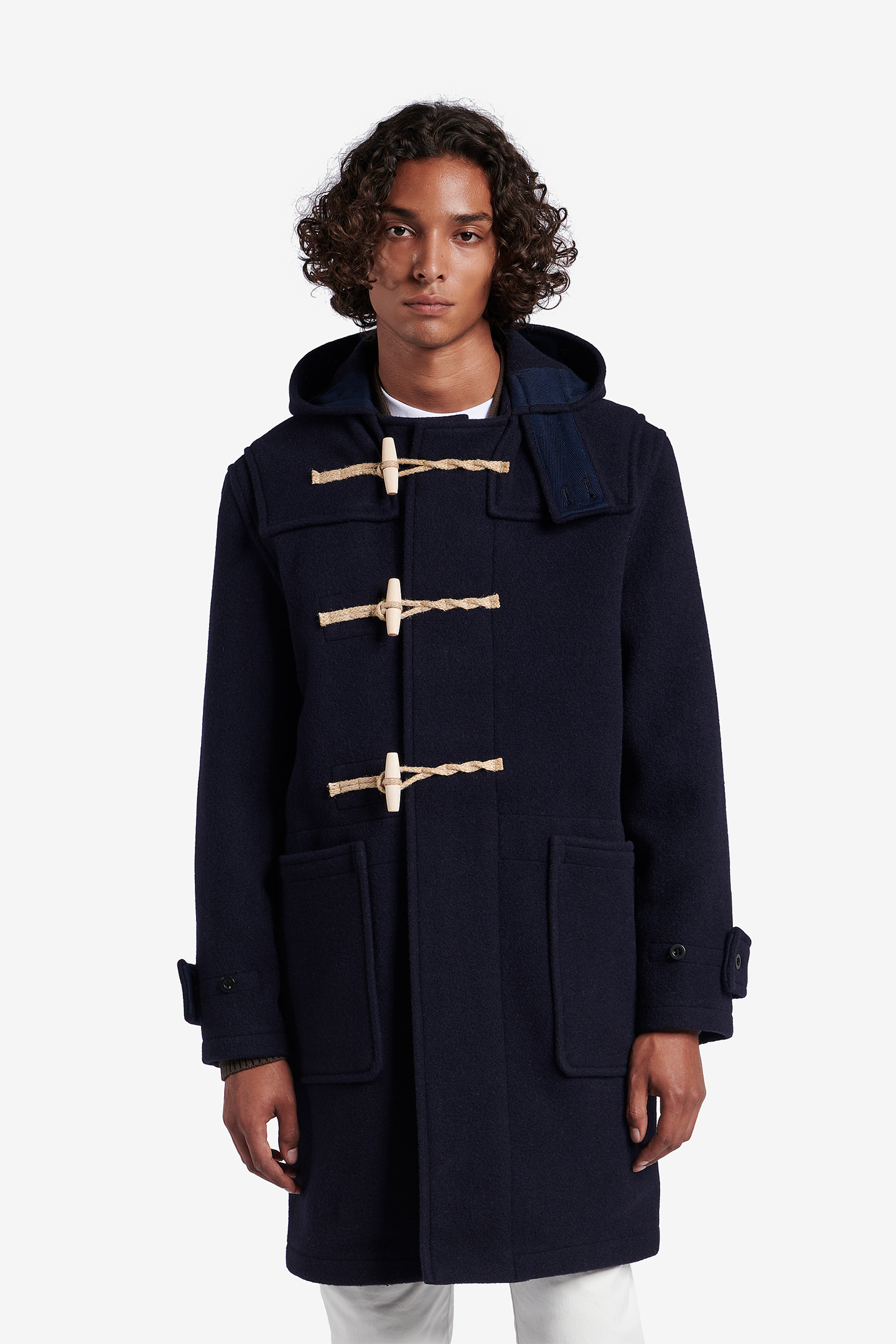 GLOVERALL X NO LABEL MONTY COAT WOOL NAVY | Online Outlet | Otrium