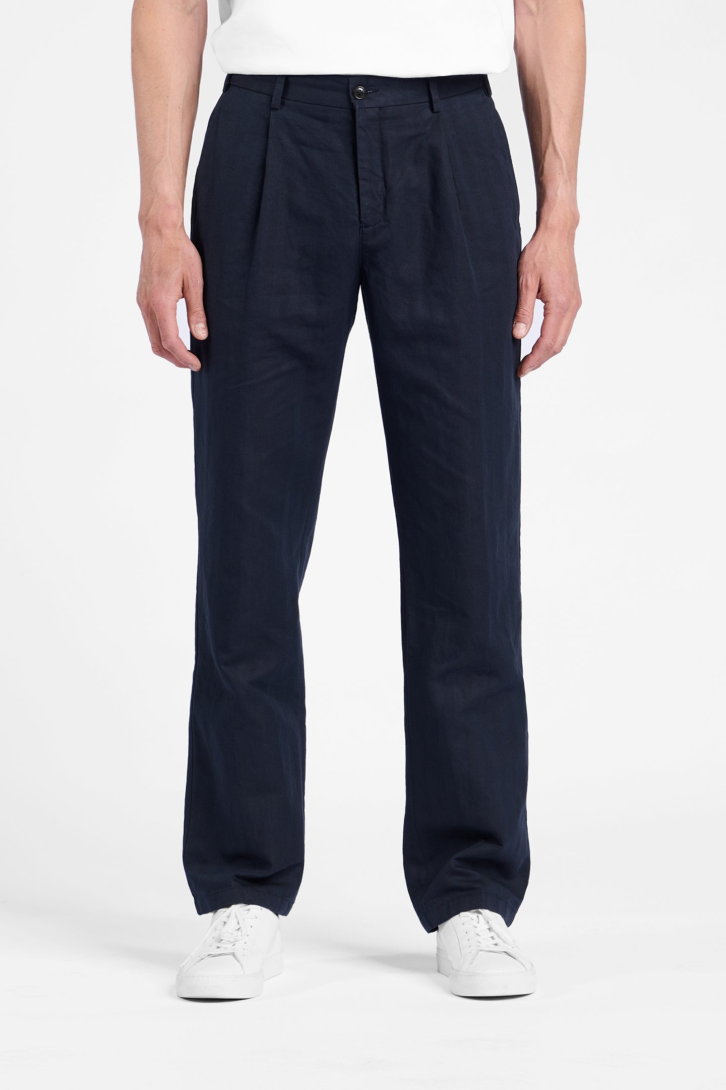 MAYFAIR COTTON-LINEN NAVY 1