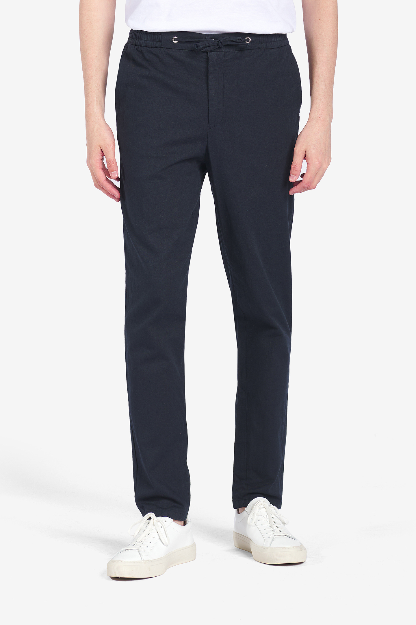 MONTREAL COTTON-LINEN STRETCH NAVY 1