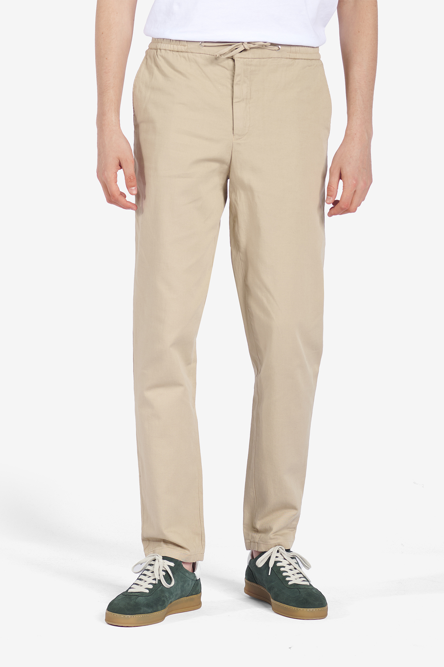 MONTREAL COTTON-LINEN STRETCH TAUPE 1