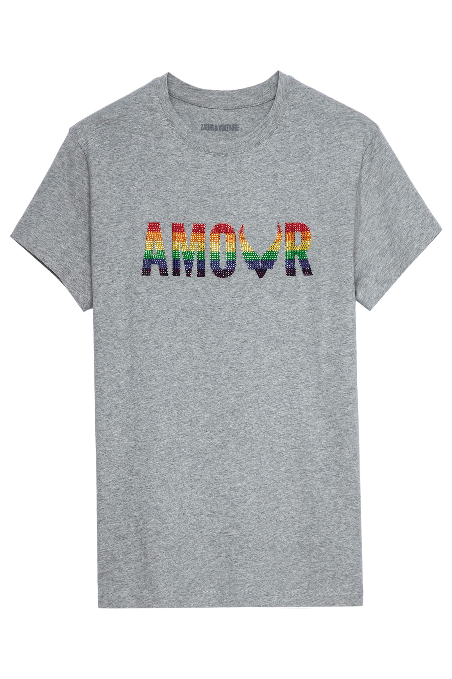 ZOE AMOUR WINGS T-SHIRT GRIS CHINE 5