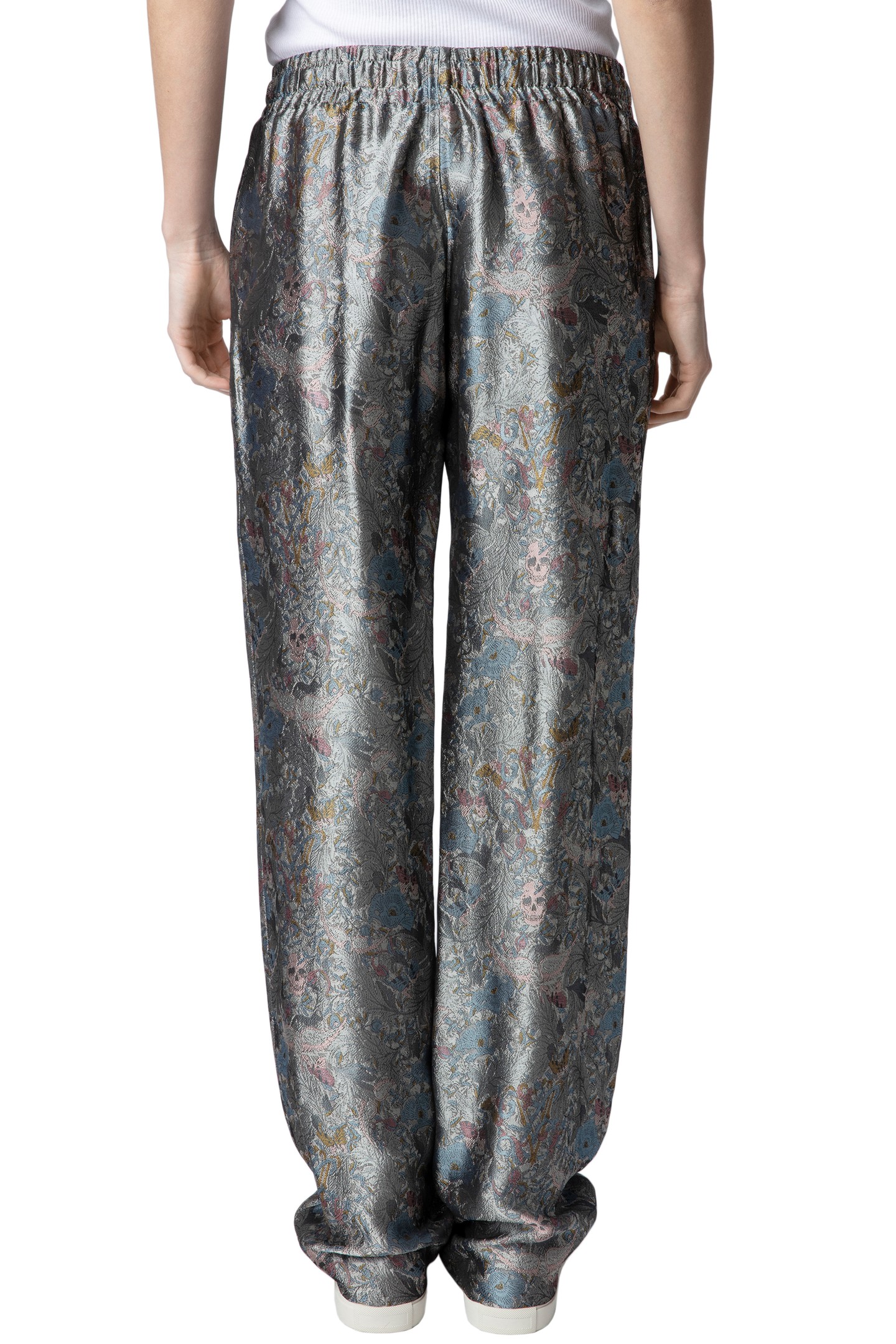 POMY JACQUARD BRITISH FLOWERS PANTS KAKI 2