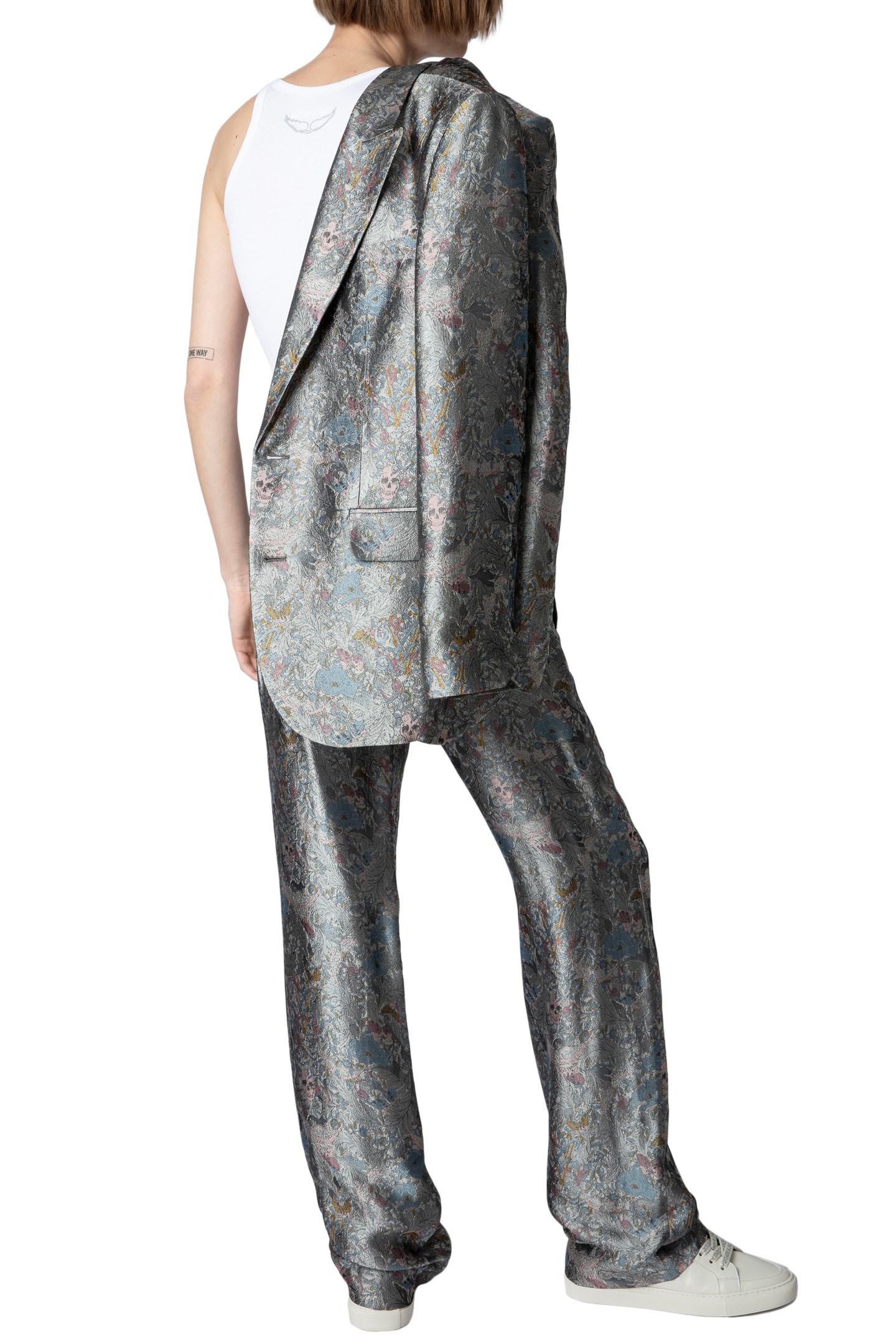 POMY JACQUARD BRITISH FLOWERS PANTS KAKI 5