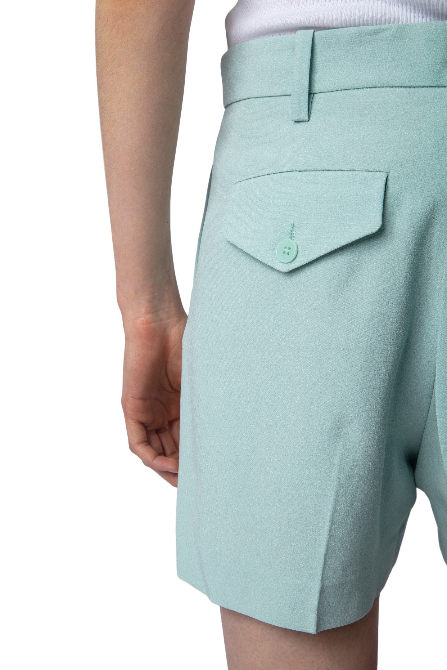 PLEASE CREPE SHORTS CELADON 7