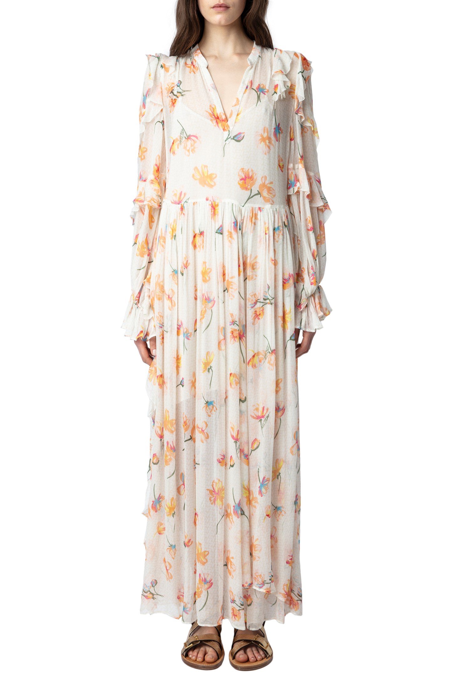 RICINY MOUSSELINE COURTNEY DRESS MASTIC 1