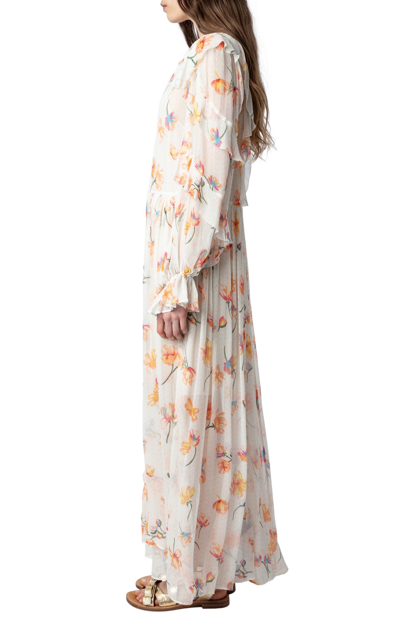 RICINY MOUSSELINE COURTNEY DRESS MASTIC 3