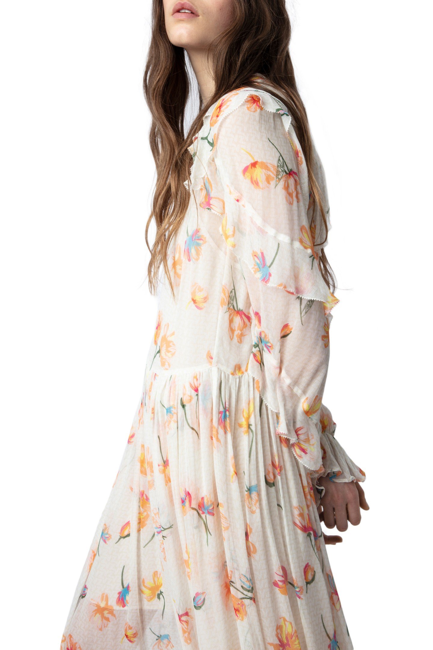 RICINY MOUSSELINE COURTNEY DRESS MASTIC 7