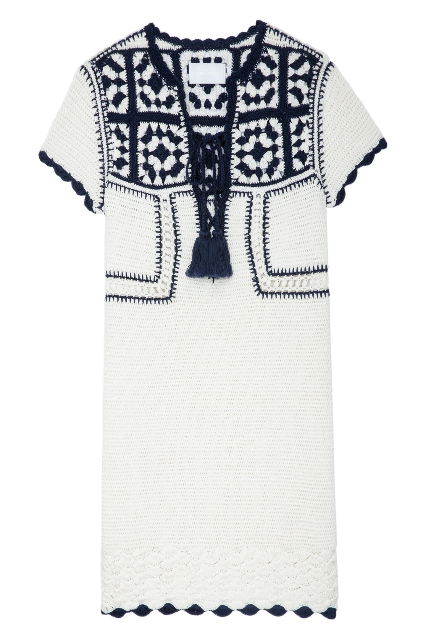 IMANY COTTON CROCHET DRESS ECRU 4