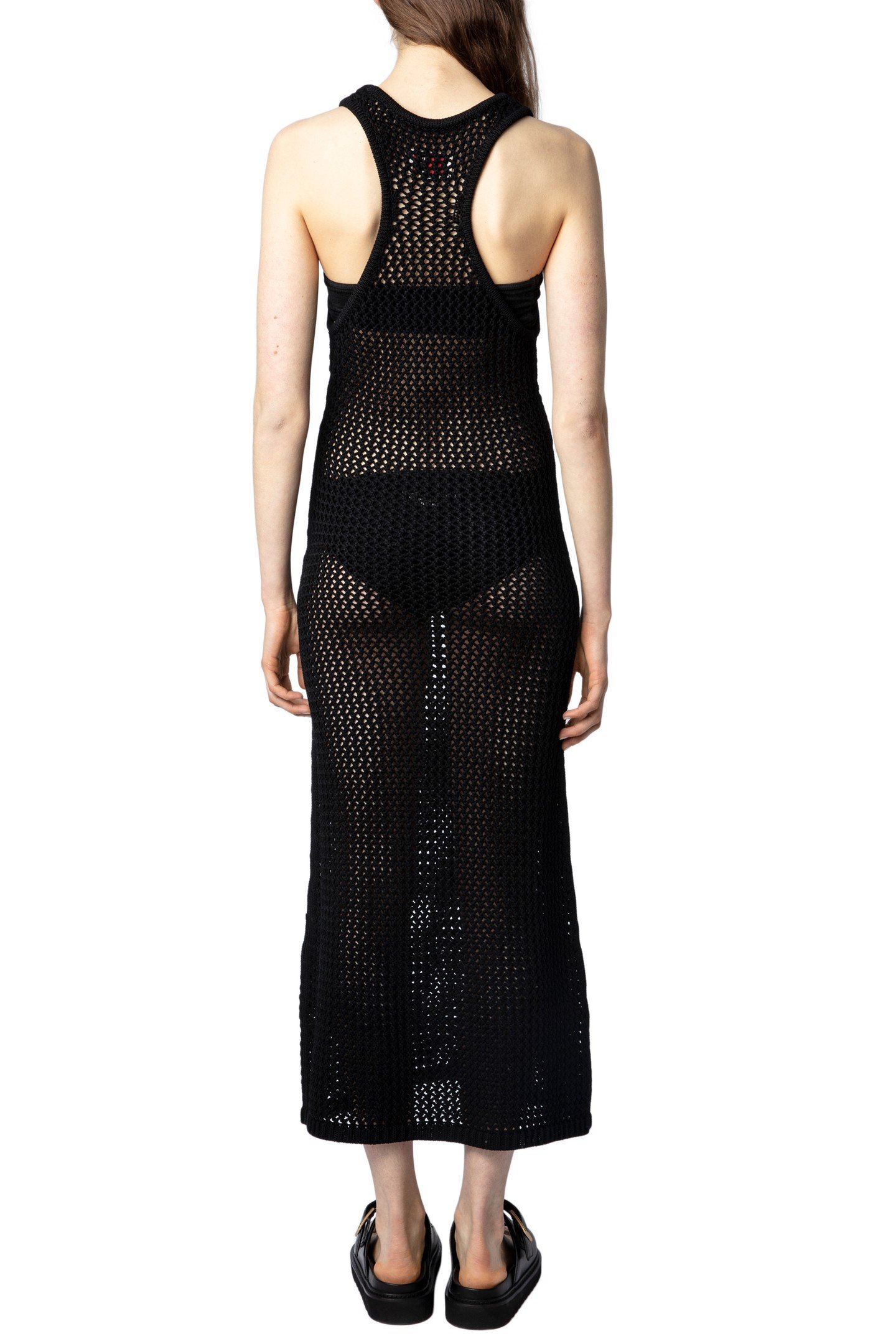 NABYS COTTON CROCHET DRESS NOIR 2