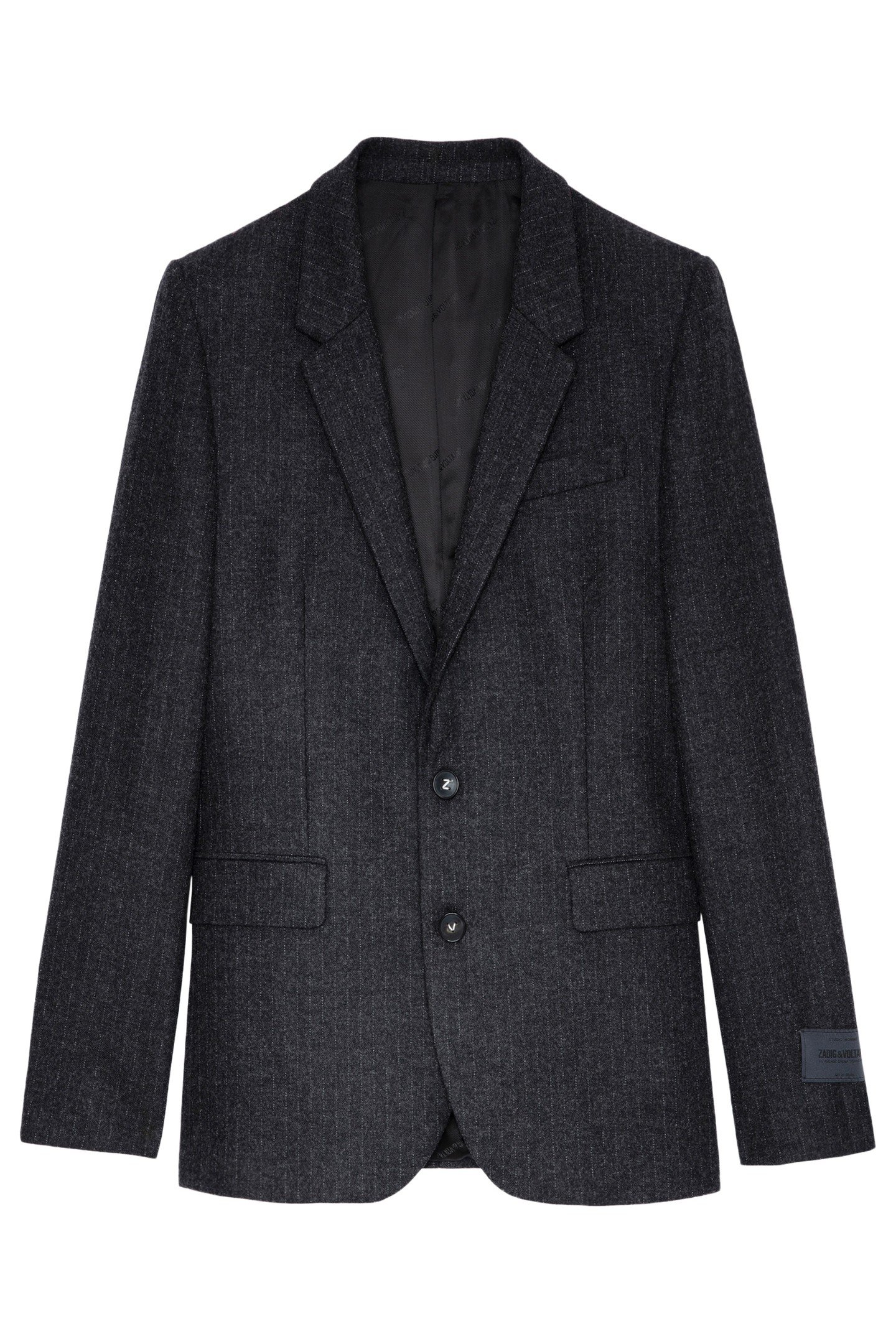 UNISEX VIKS WOOL FLANNEL STRIPE ANTHRACITE 1