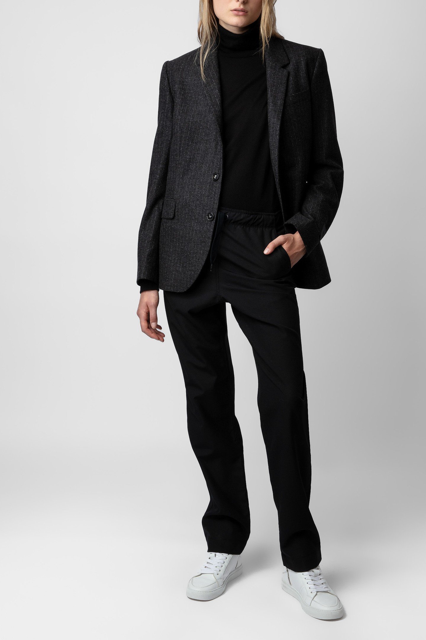 UNISEX VIKS WOOL FLANNEL STRIPE ANTHRACITE 3