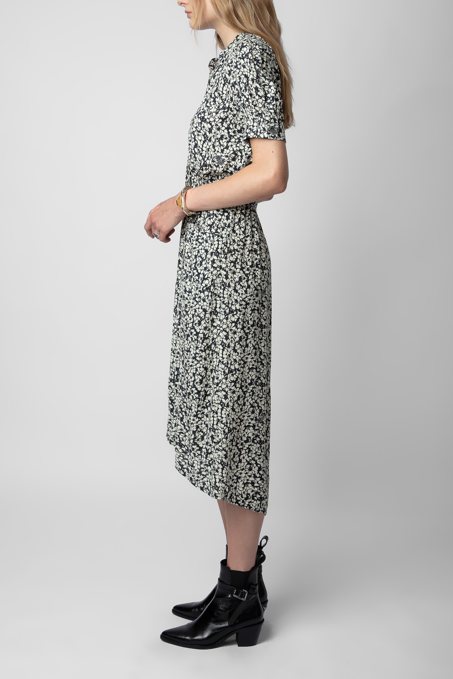 RIMA CREPE BICO FLOWERS DRESS VANILLE 8