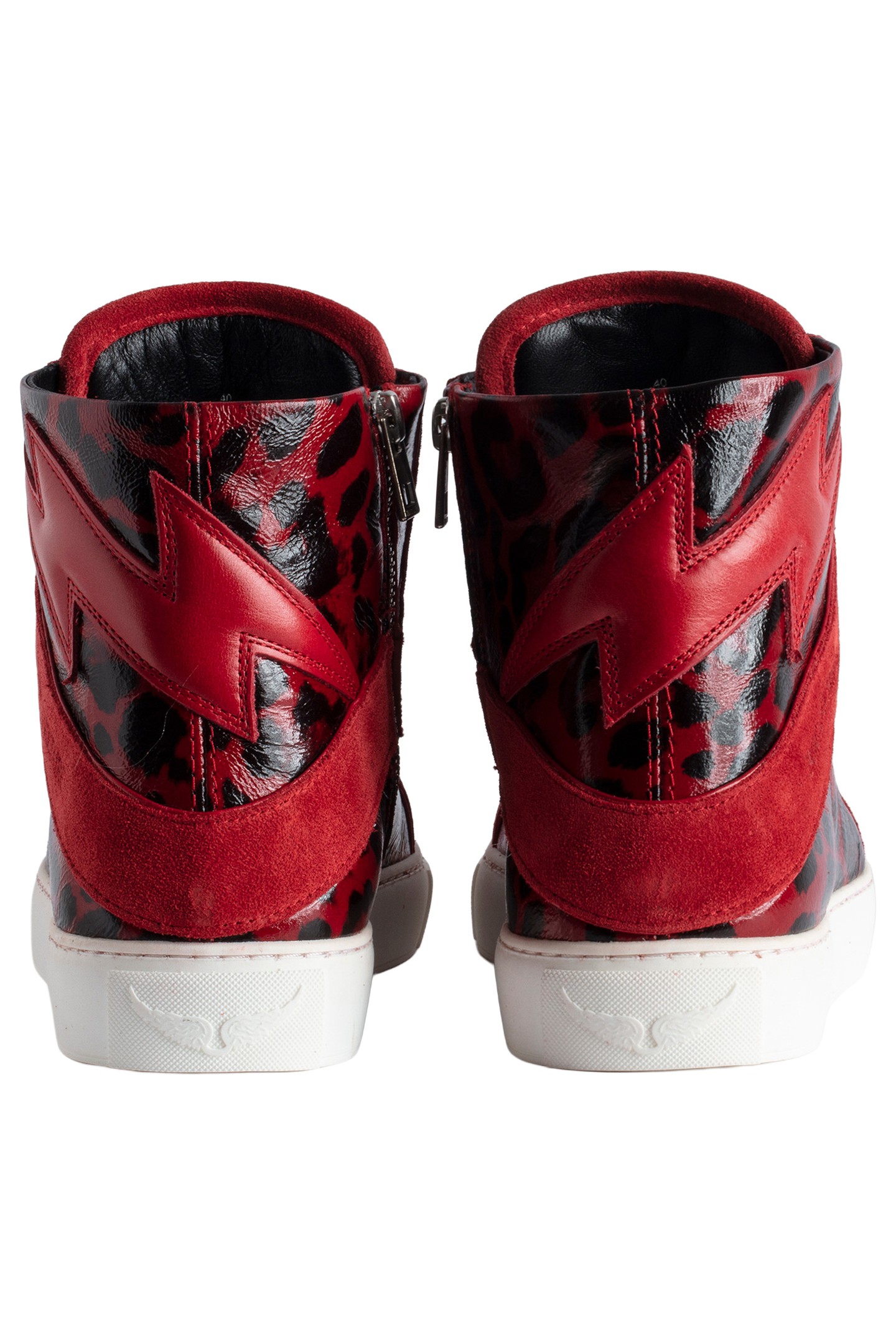 HIGH FLASH SHINY GLASS LEO PRINT TRAINERS POWER 3