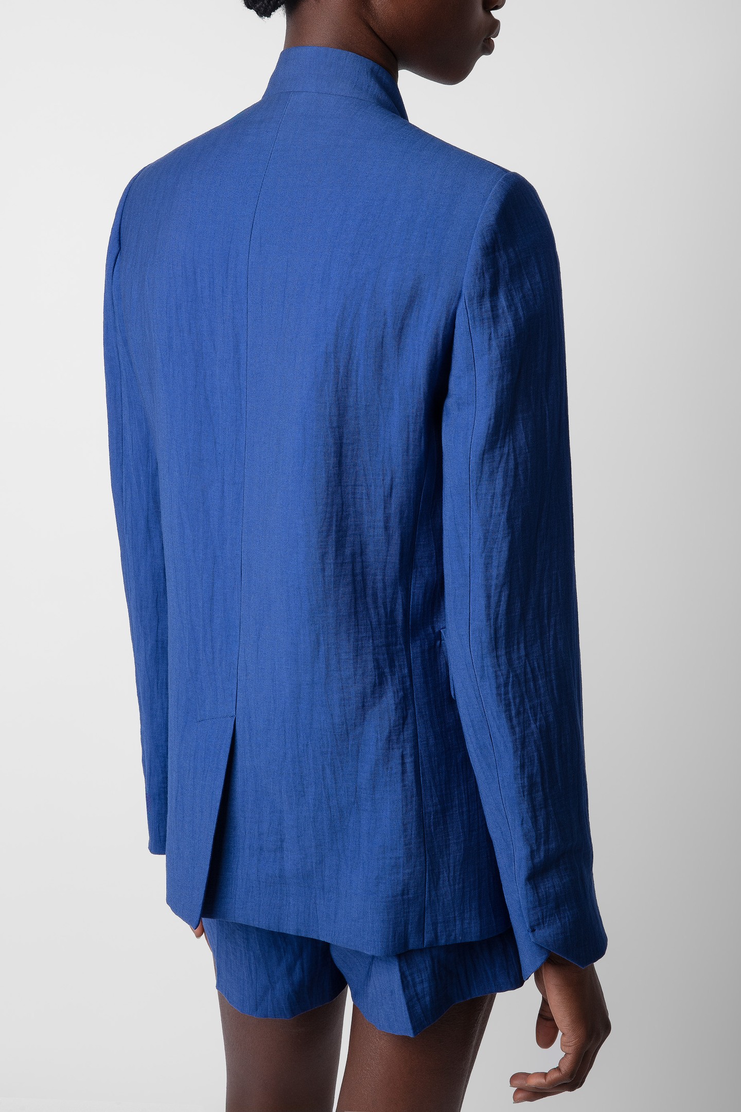 PLEASE TAILLEUR LINEN SHORTS DEEP SEA 5