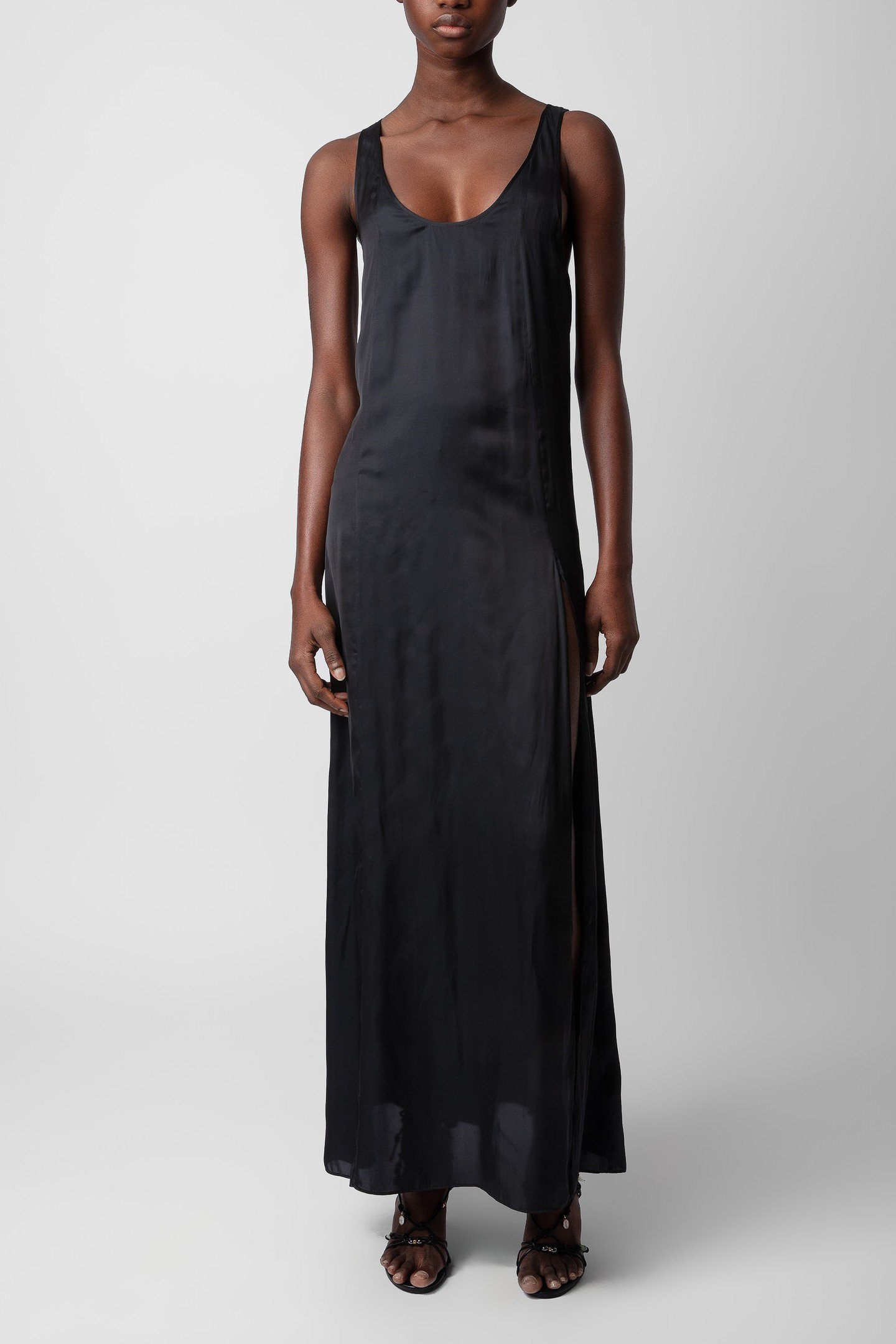 RARYS SATIN DRESS NOIR 1