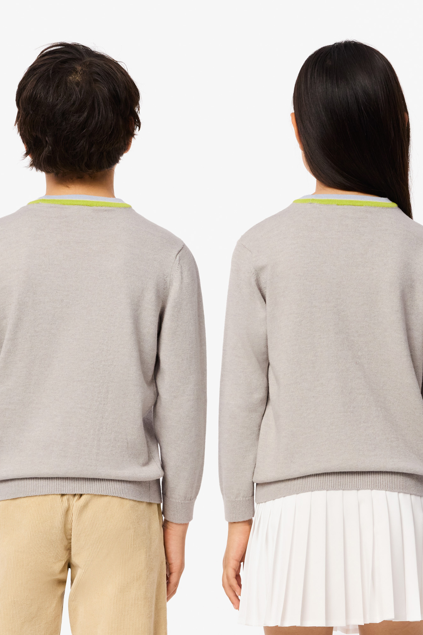 CHILDREN SWEATER SILVER CHINE/FIREFLY-WHITE 3