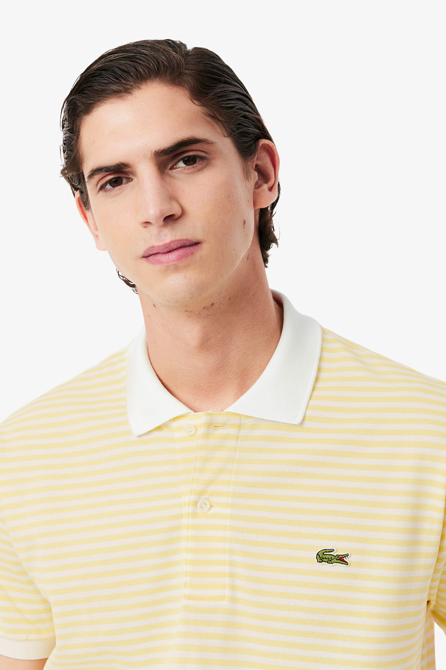 SHORTSLEEVE POLO WHITE/YELLOW 3