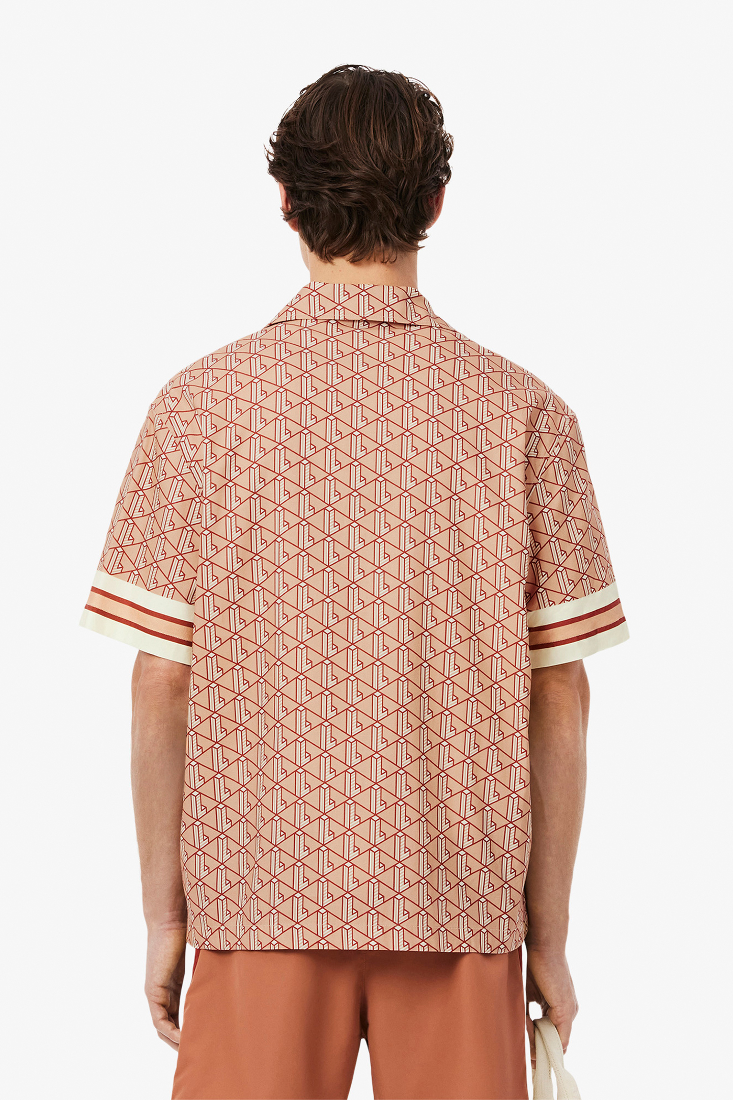 SHORTSLEEVE WOVEN SHIRT LATTE/IBERIS-CRYSTAL 2