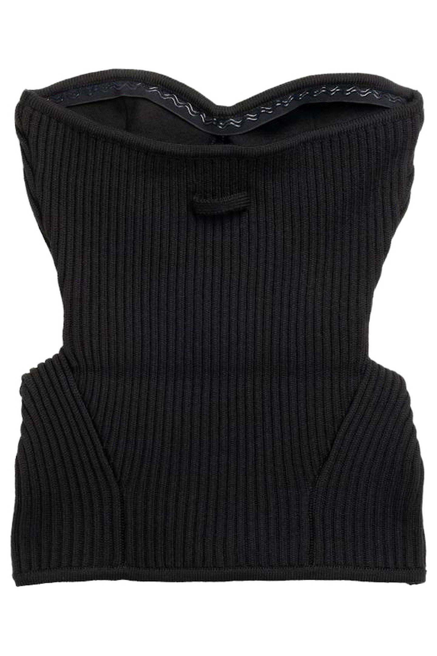 JEAN PAUL GAULTIER – RIBBED WOOL CORSET BLACK 2