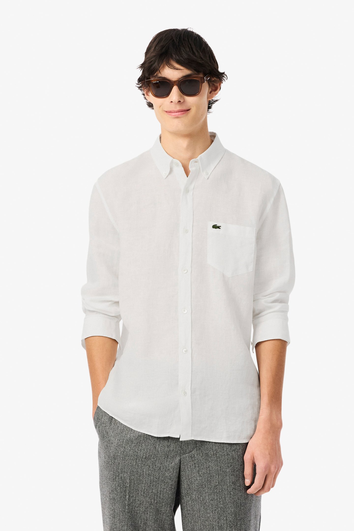 LONGSLEEVE WOVEN SHIRT WHITE 1