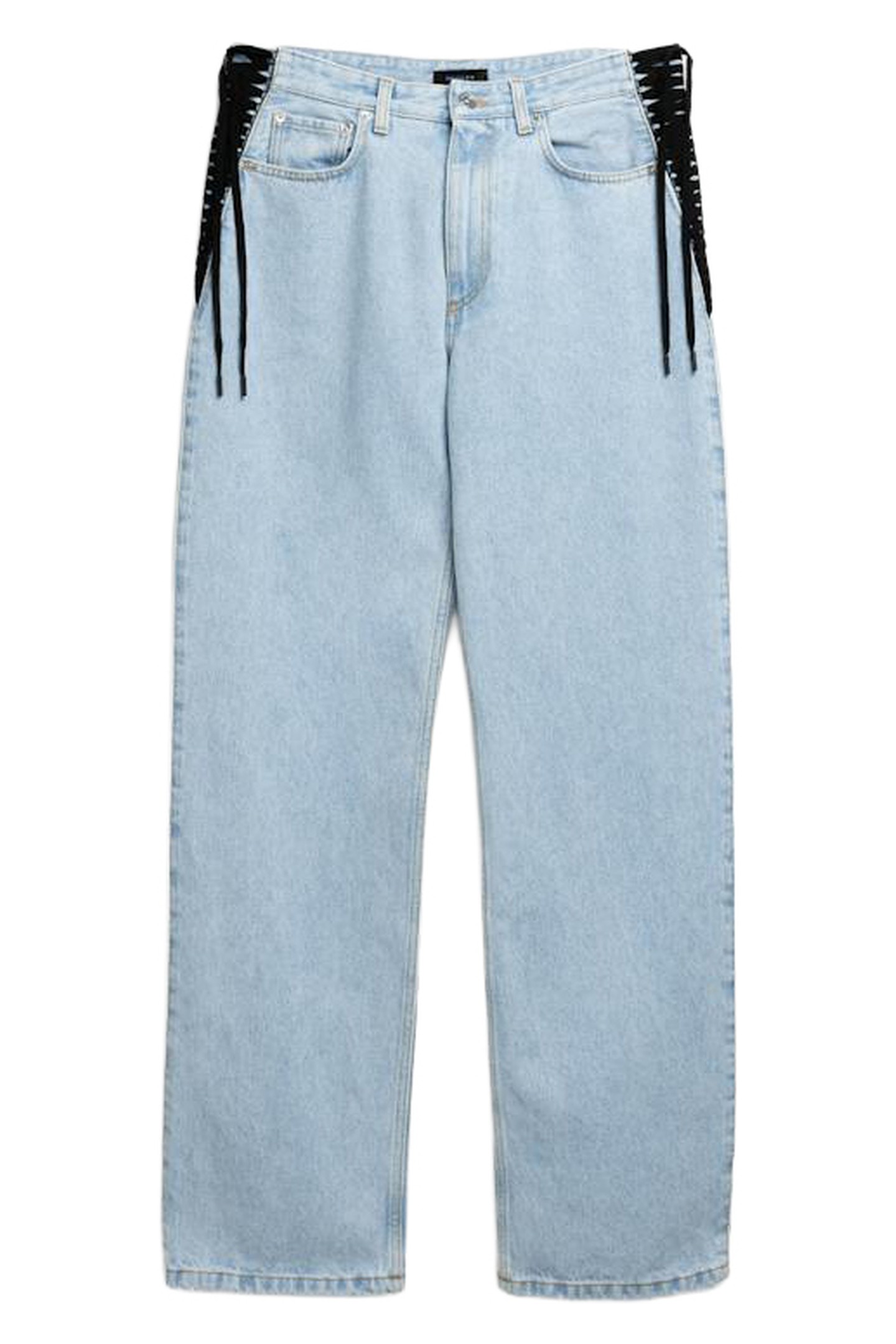 MUGLER – LACED STRAIGHT LEG JEANS 1