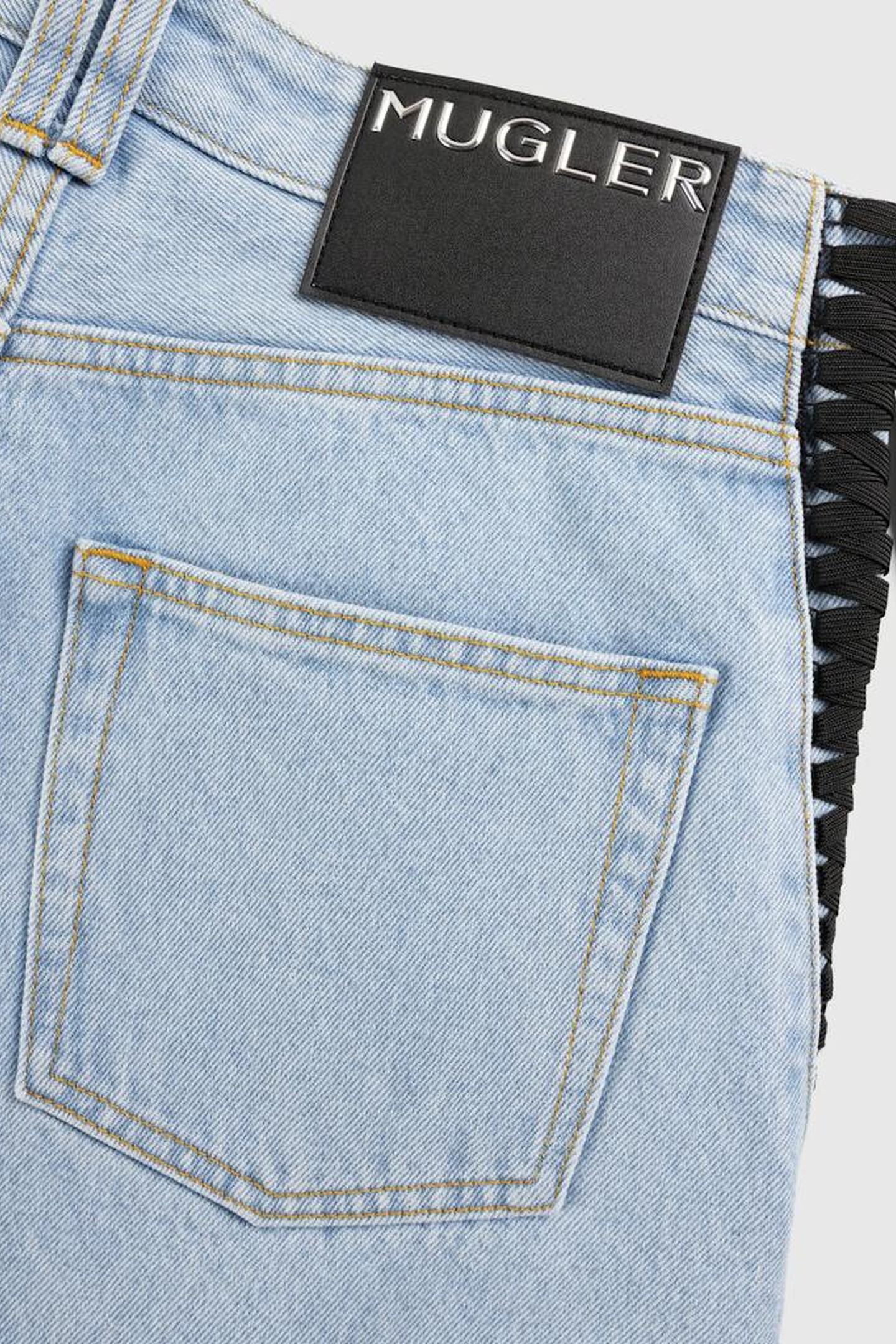 MUGLER – LACED STRAIGHT LEG JEANS 3