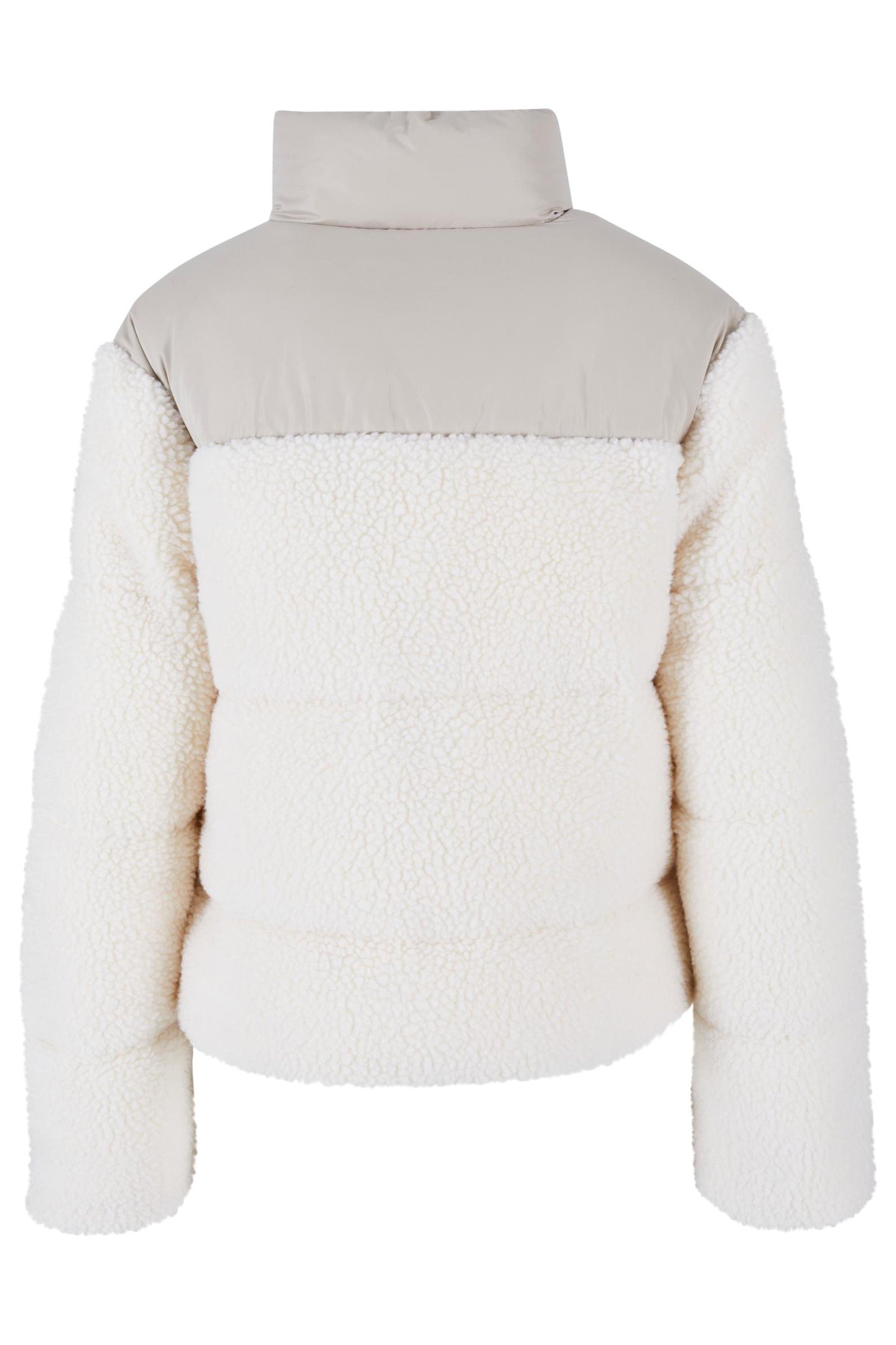 SHORT SHERPA MIX PUFFER JACKET WET SAND/SAND 2