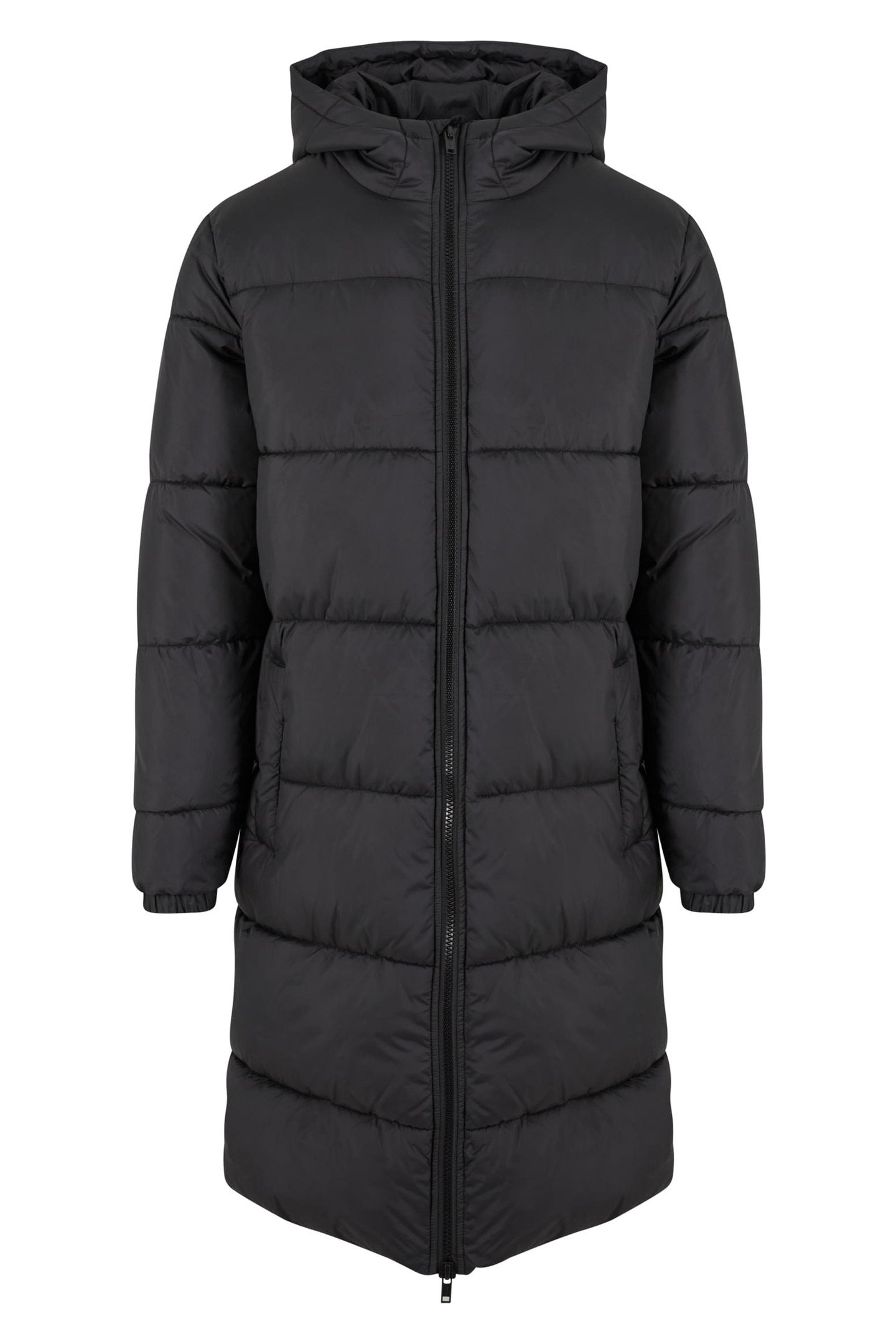 MENS LONG PUFFER COAT BLACK 1