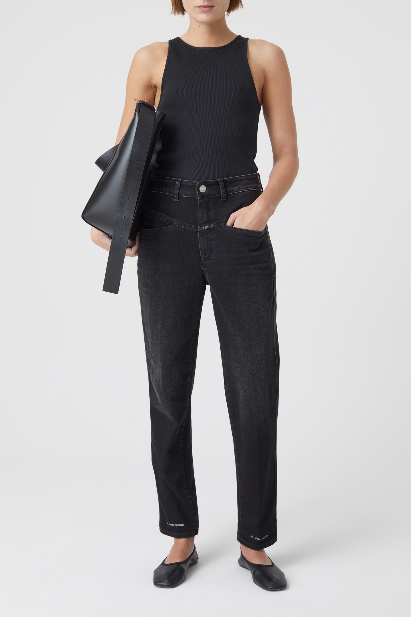 PEDAL PUSHER JEANS DARK GREY 4