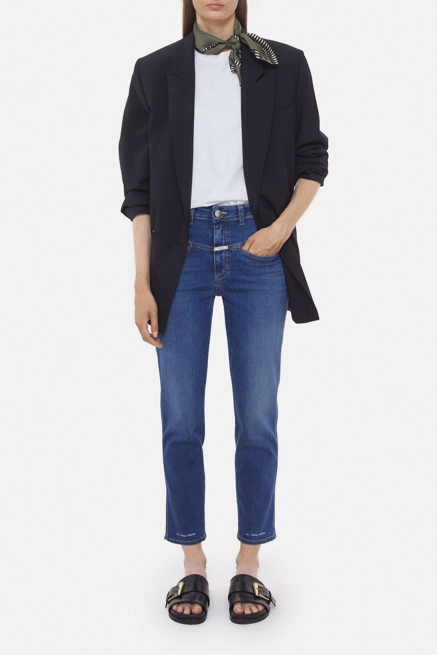 PEDAL PUSHER JEANS MID BLUE 4