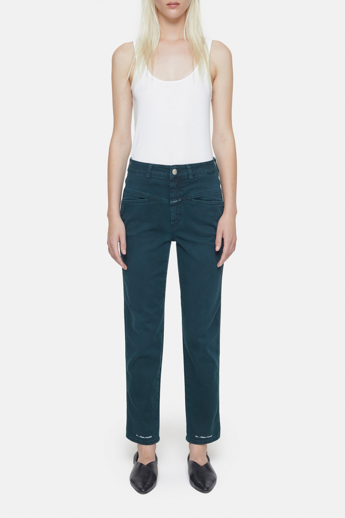 PEDAL PUSHER JEANS FERN GREEN 3