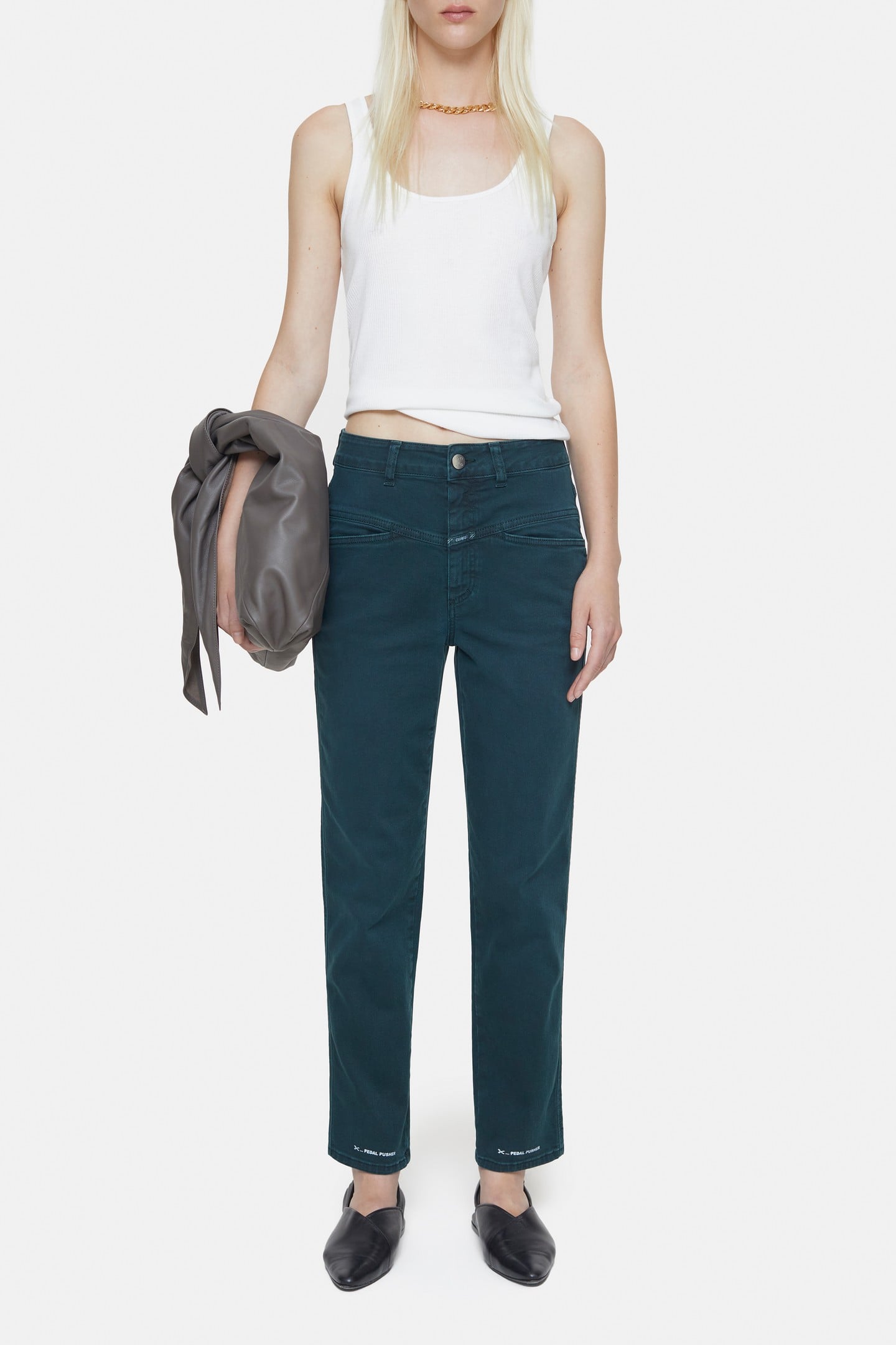 PEDAL PUSHER JEANS FERN GREEN 5