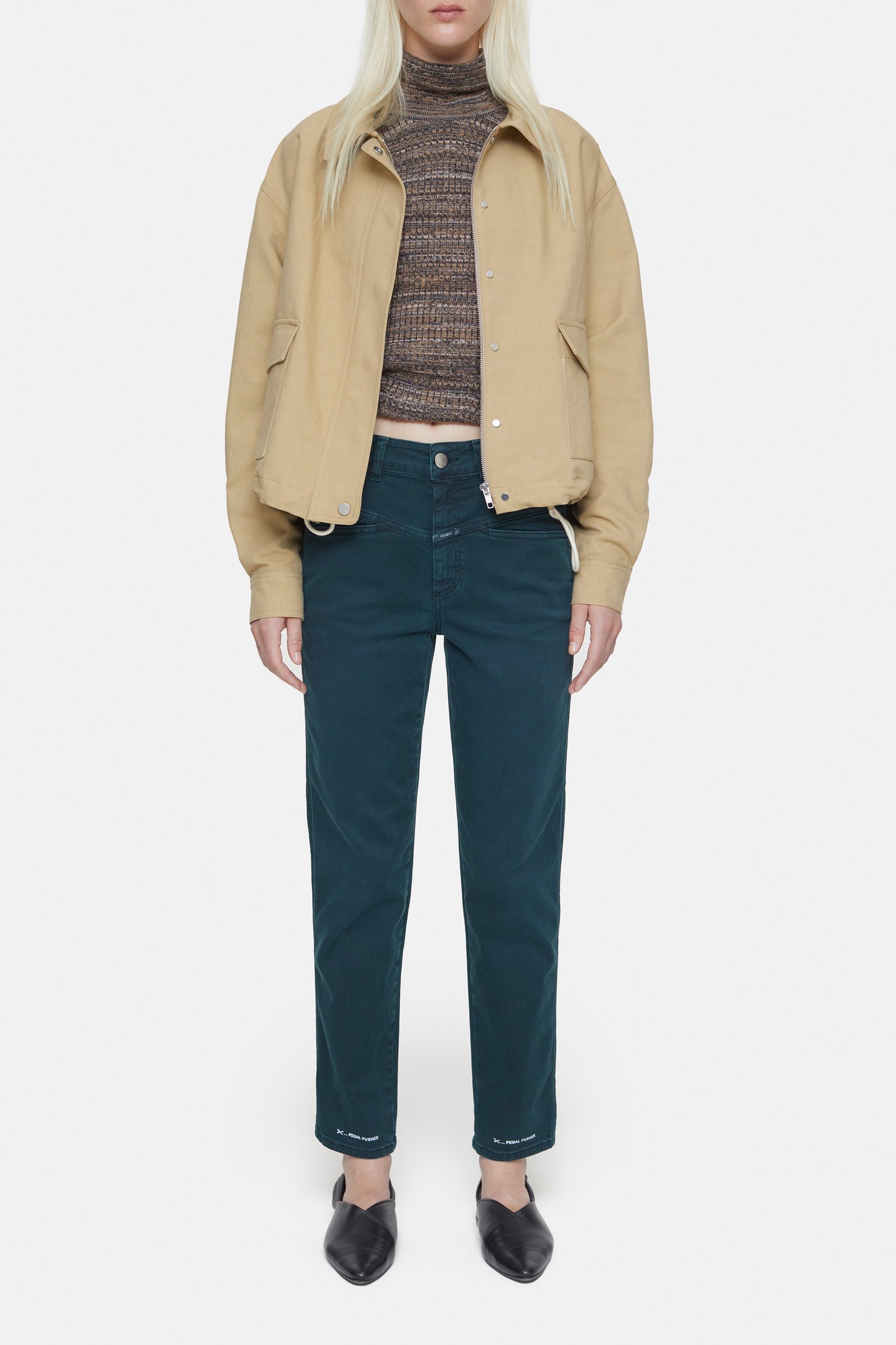 PEDAL PUSHER JEANS FERN GREEN 6