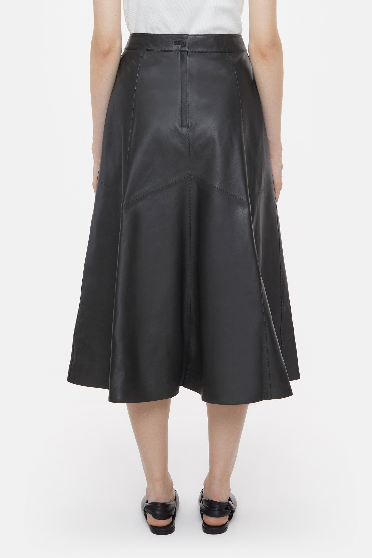 LEATHER SKIRT ARMY GREEN 9