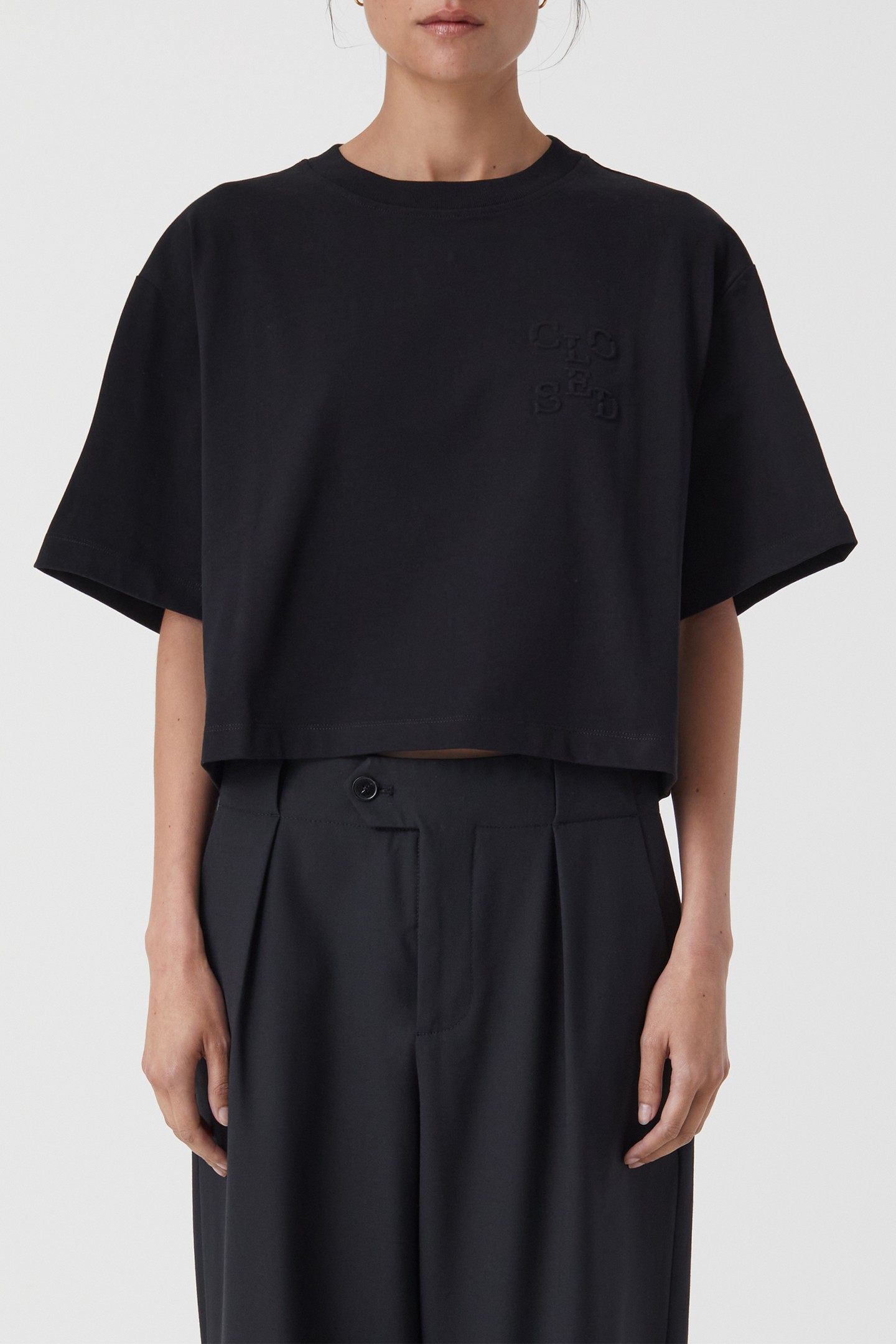 CROPPPED T-SHIRT T-SHIRTS BLACK 3