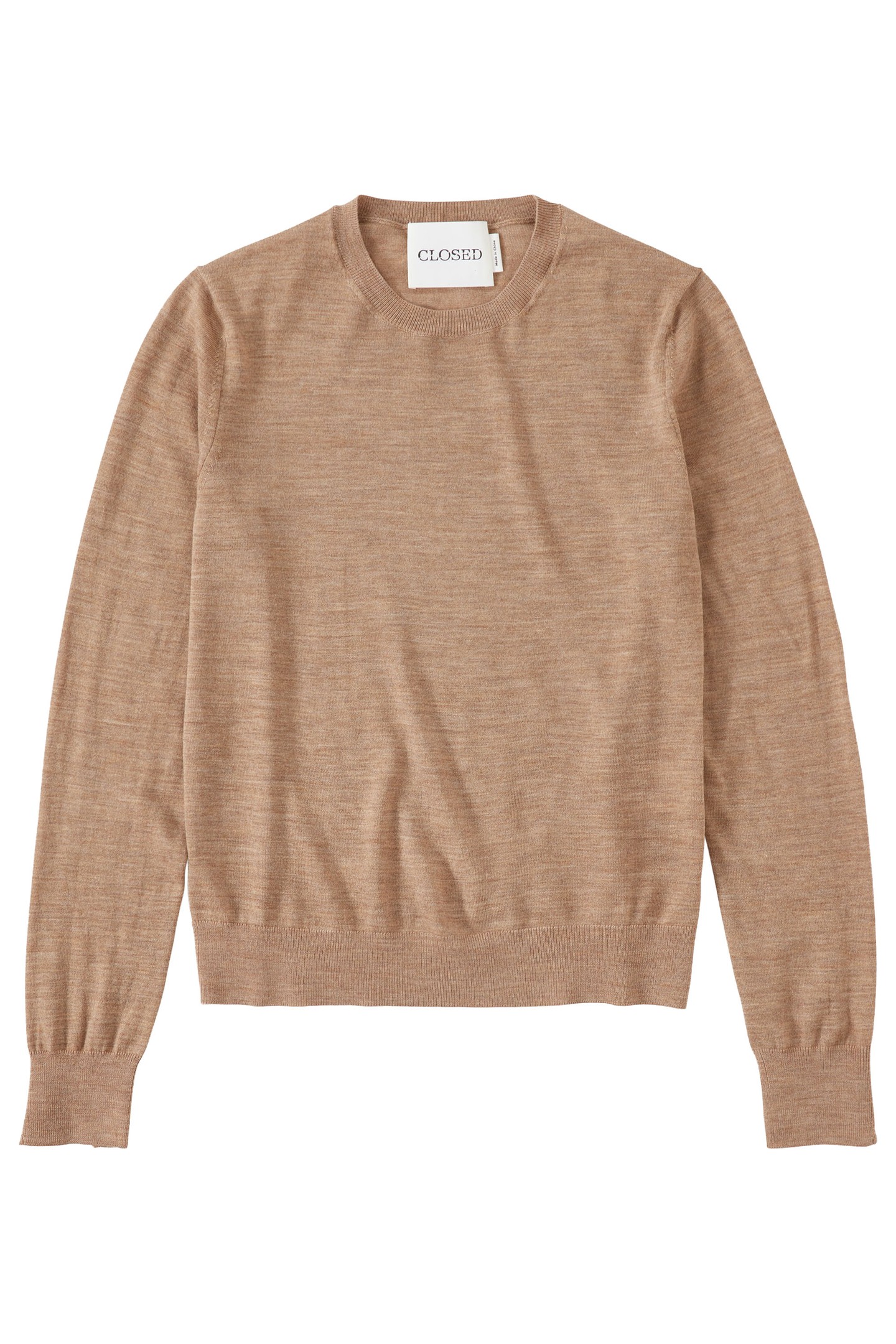 CREW NECK LONG SLEEVE KNITS BROWN SUGAR 4