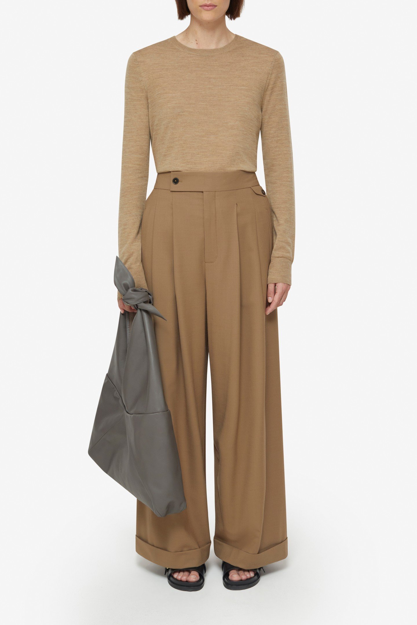 CREW NECK LONG SLEEVE KNITS BROWN SUGAR by Closed