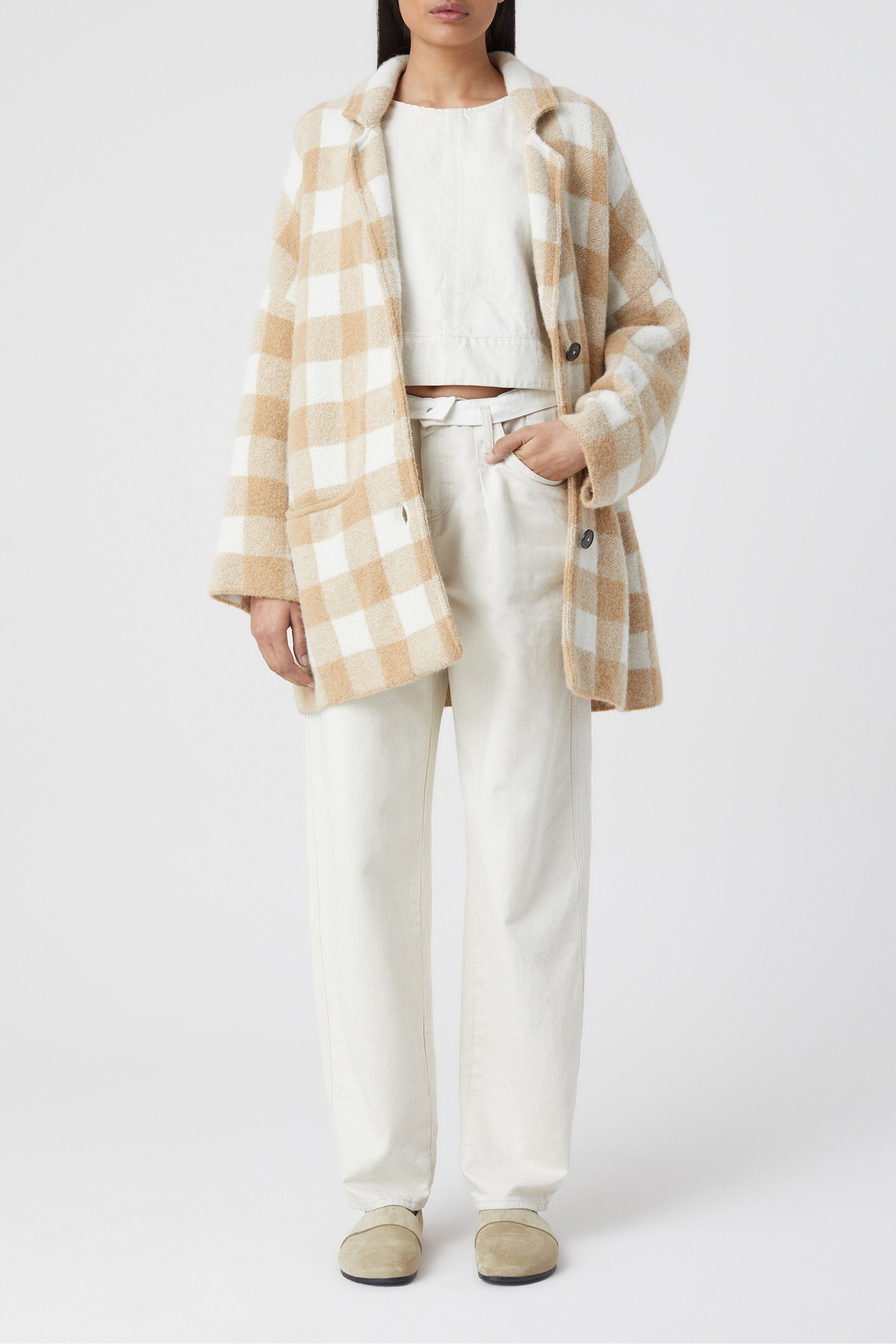 KNITTED SHACKET KNITS CHINO BEIGE 6