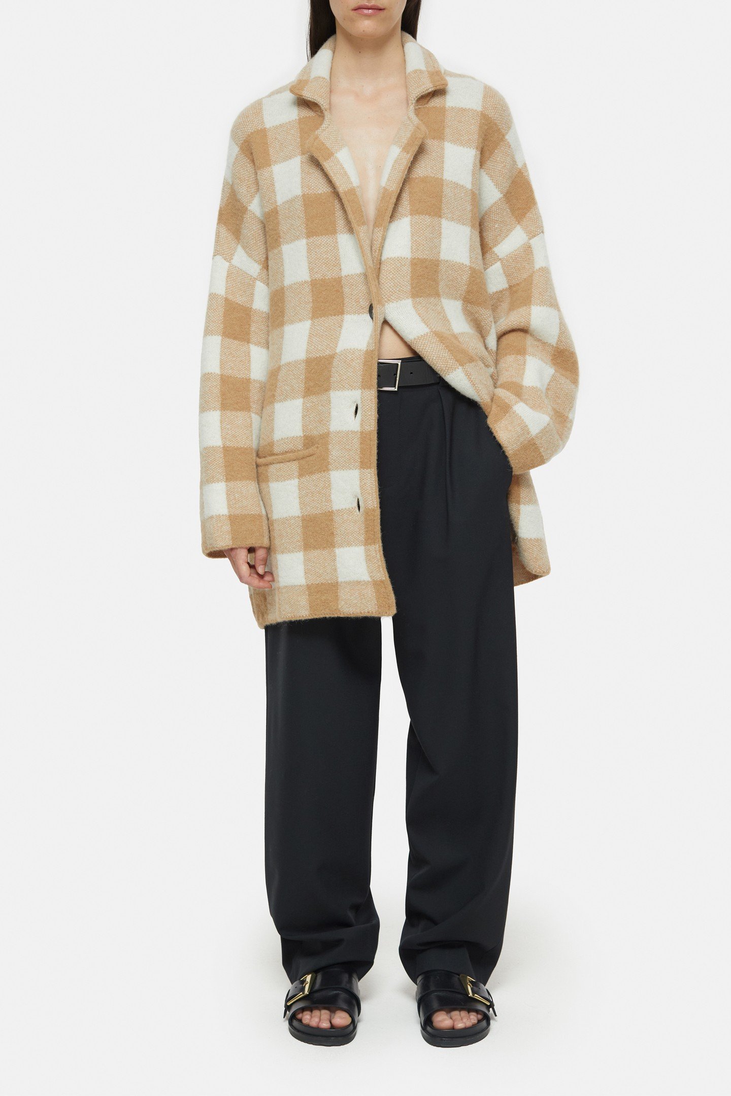 KNITTED SHACKET KNITS CHINO BEIGE 10