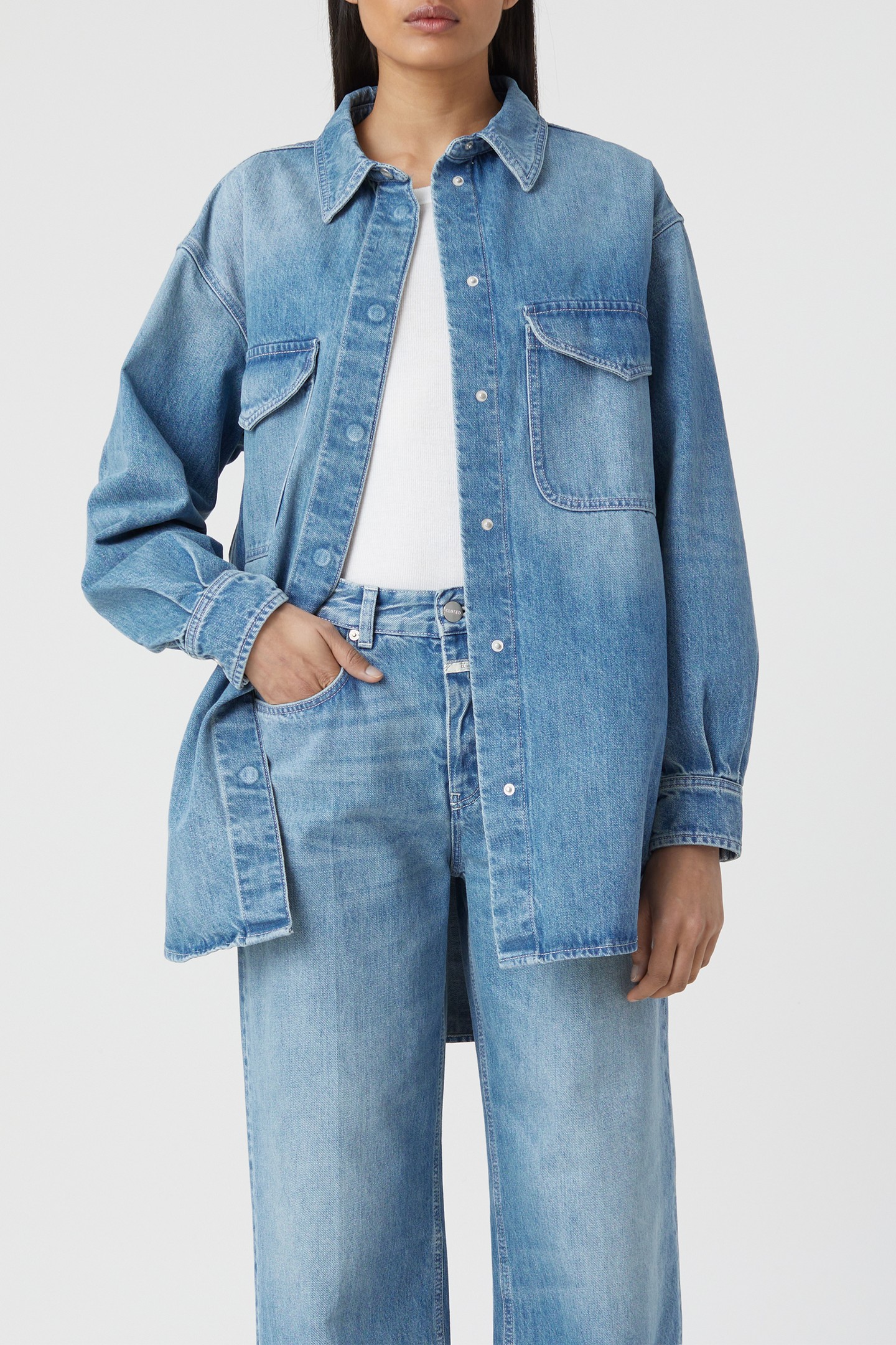 DENIM OVERSHIRT MID BLUE 2