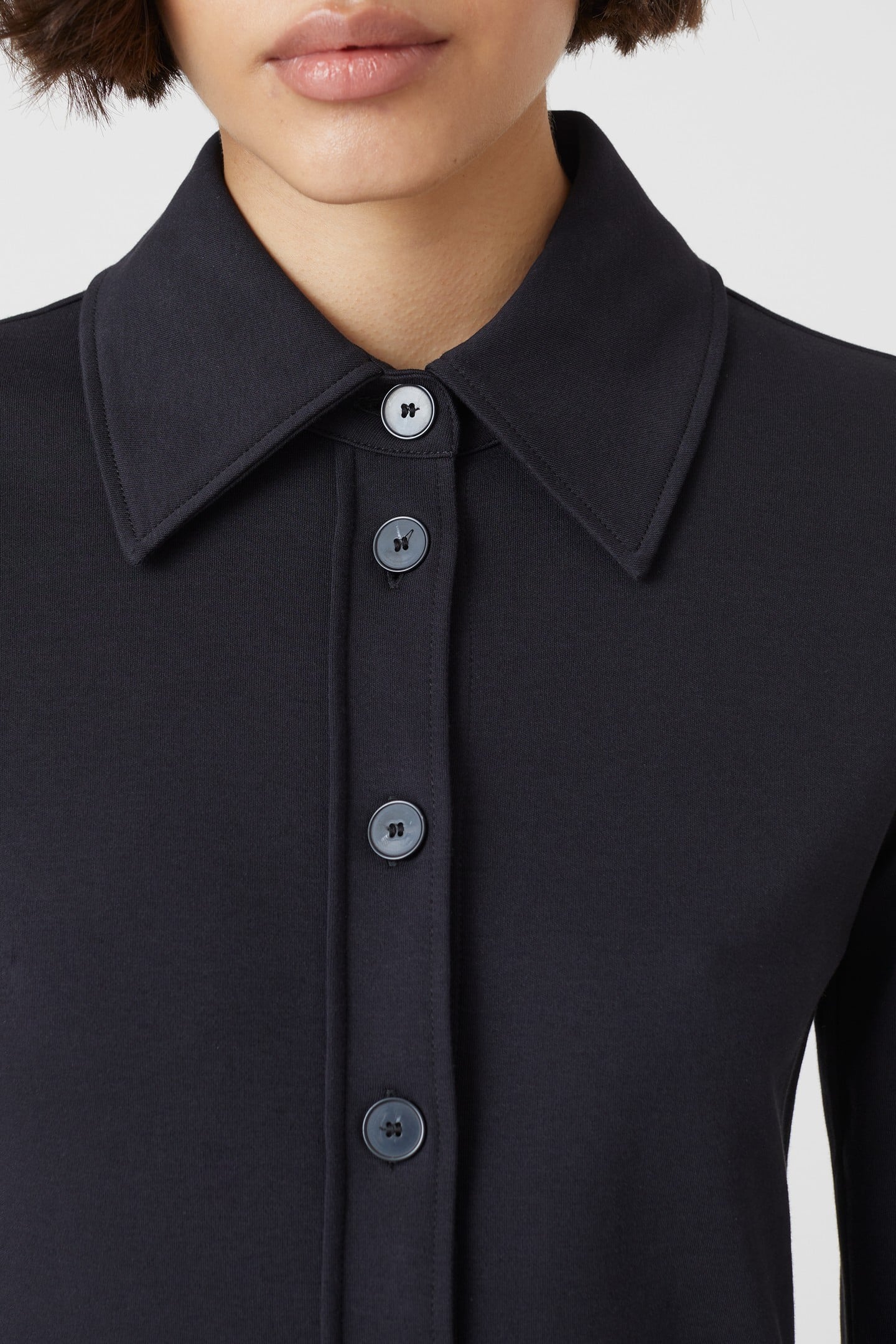 SHIRTDRESS LONG SLEEVE DRESSES BLACK 4