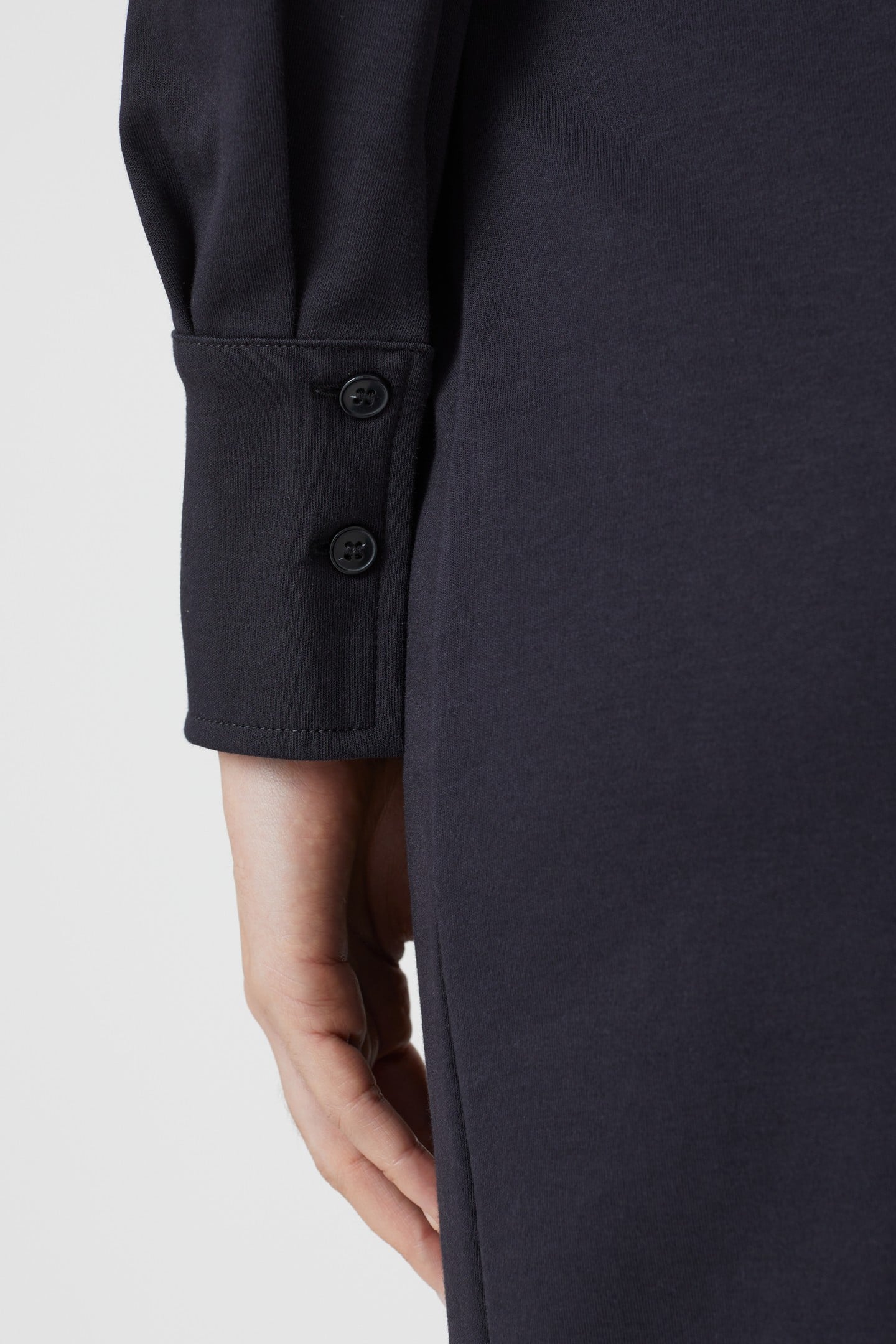 SHIRTDRESS LONG SLEEVE DRESSES BLACK 6