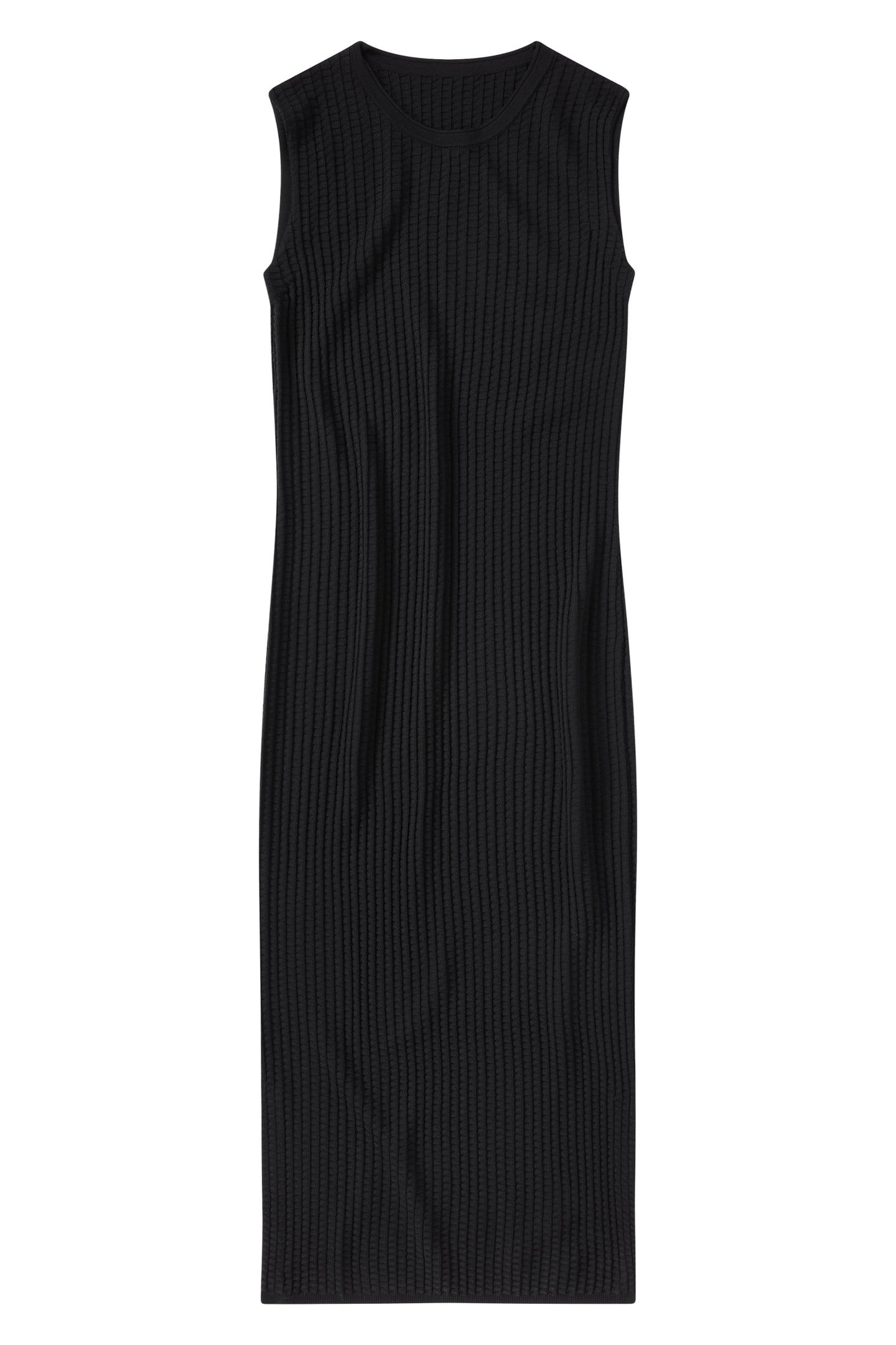 KNIT DRESS SLEEVELESS DRESSES BLACK 5