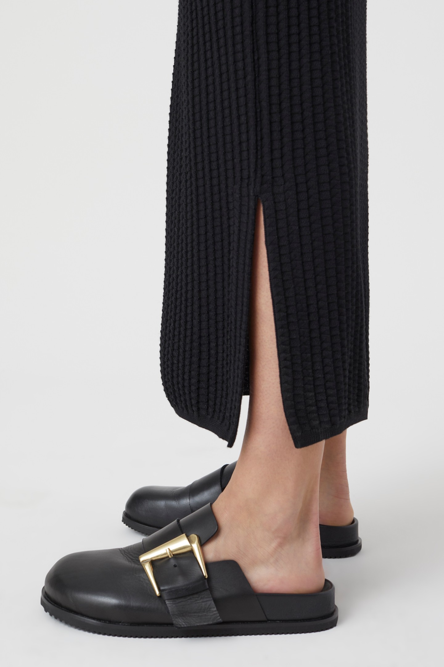 KNIT DRESS SLEEVELESS DRESSES BLACK 6