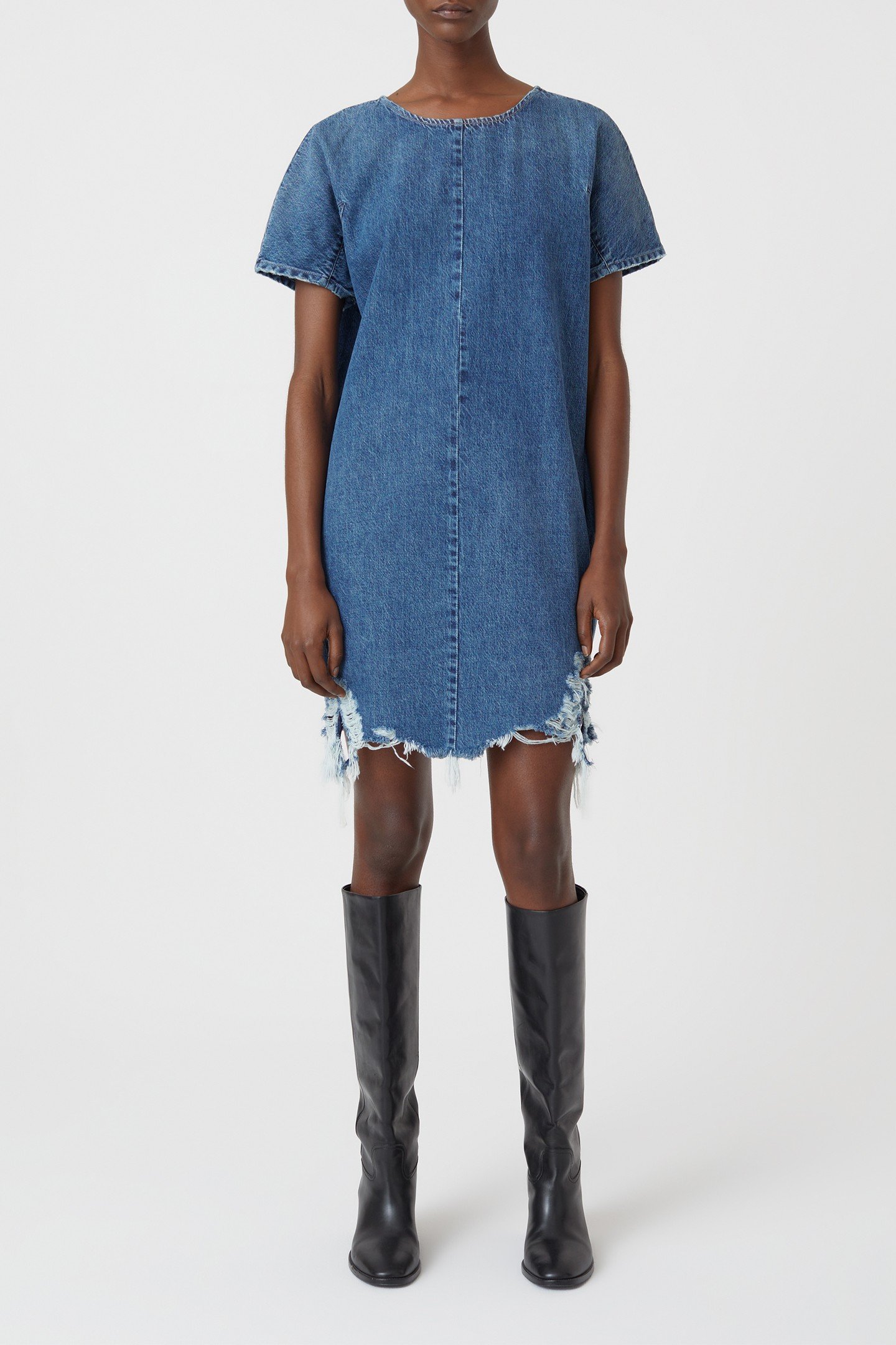 SHIFT DRESS DARK BLUE 1