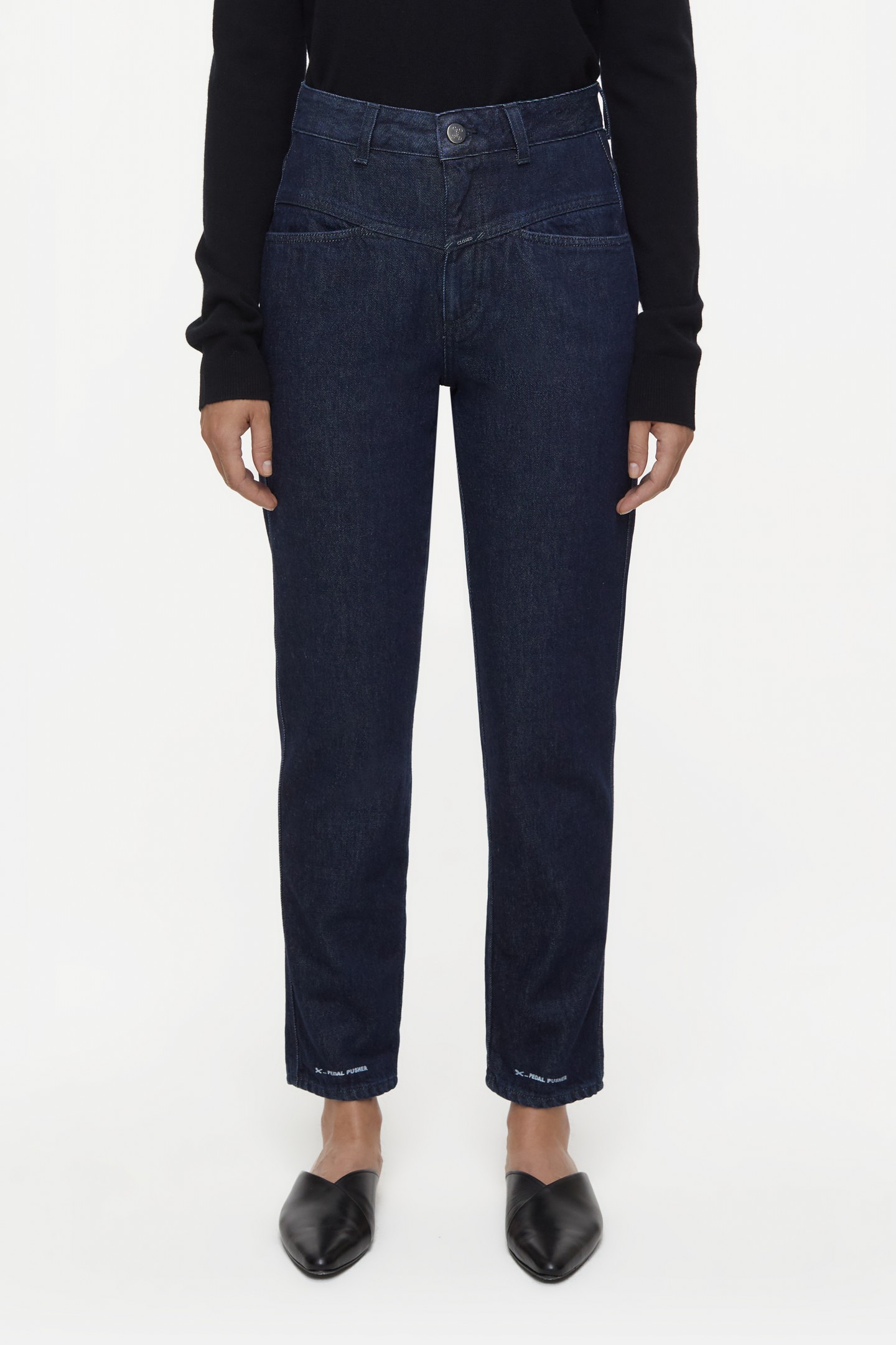 PEDAL PUSHER JEANS DARK BLUE 2