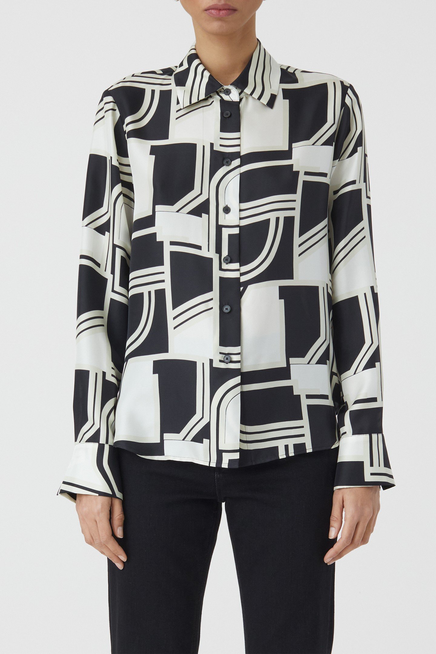 STRAIGHT FITTED SHIRT & BLOUSES BLACK 3