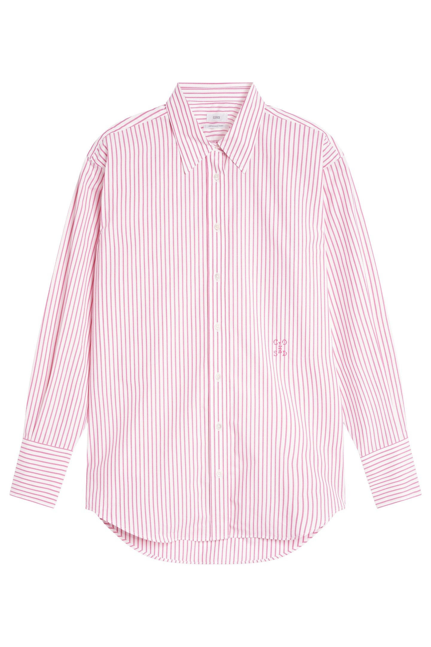 CLASSY LONG CUFF BLOUSE SHIRT FIERY PINK 1